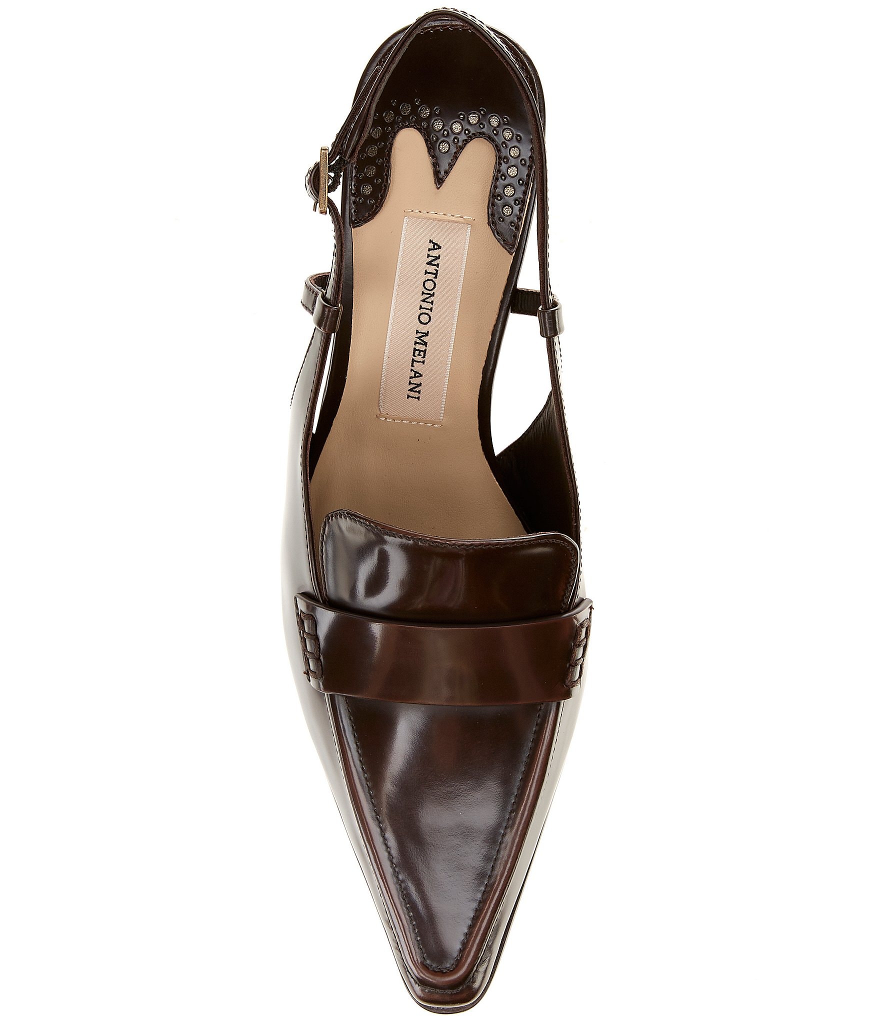Antonio Melani Zeke Box Leather Tailored Slingback Pumps