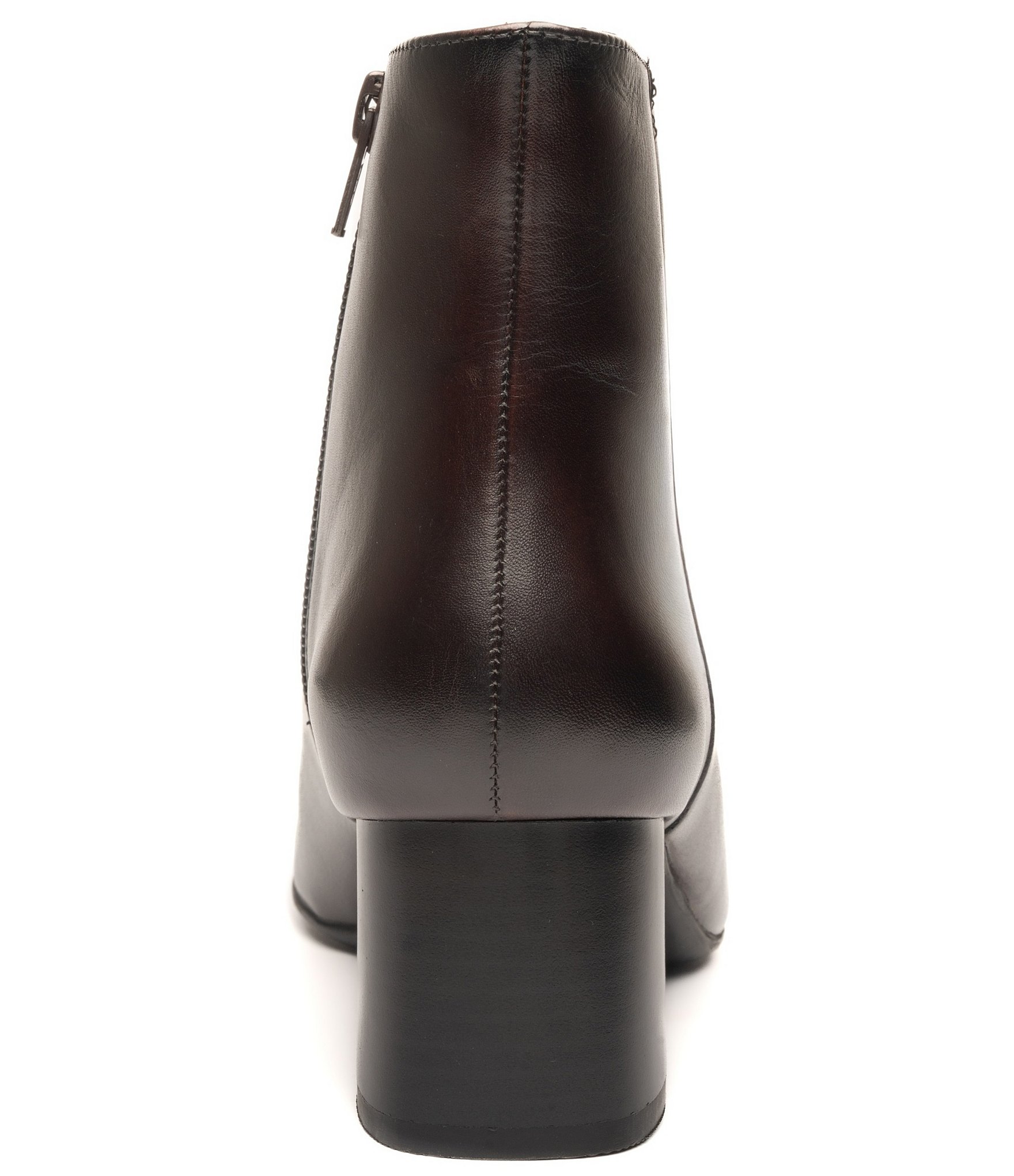 ara Acanthus Leather Faux Fur Lined Block Heel Ankle Booties