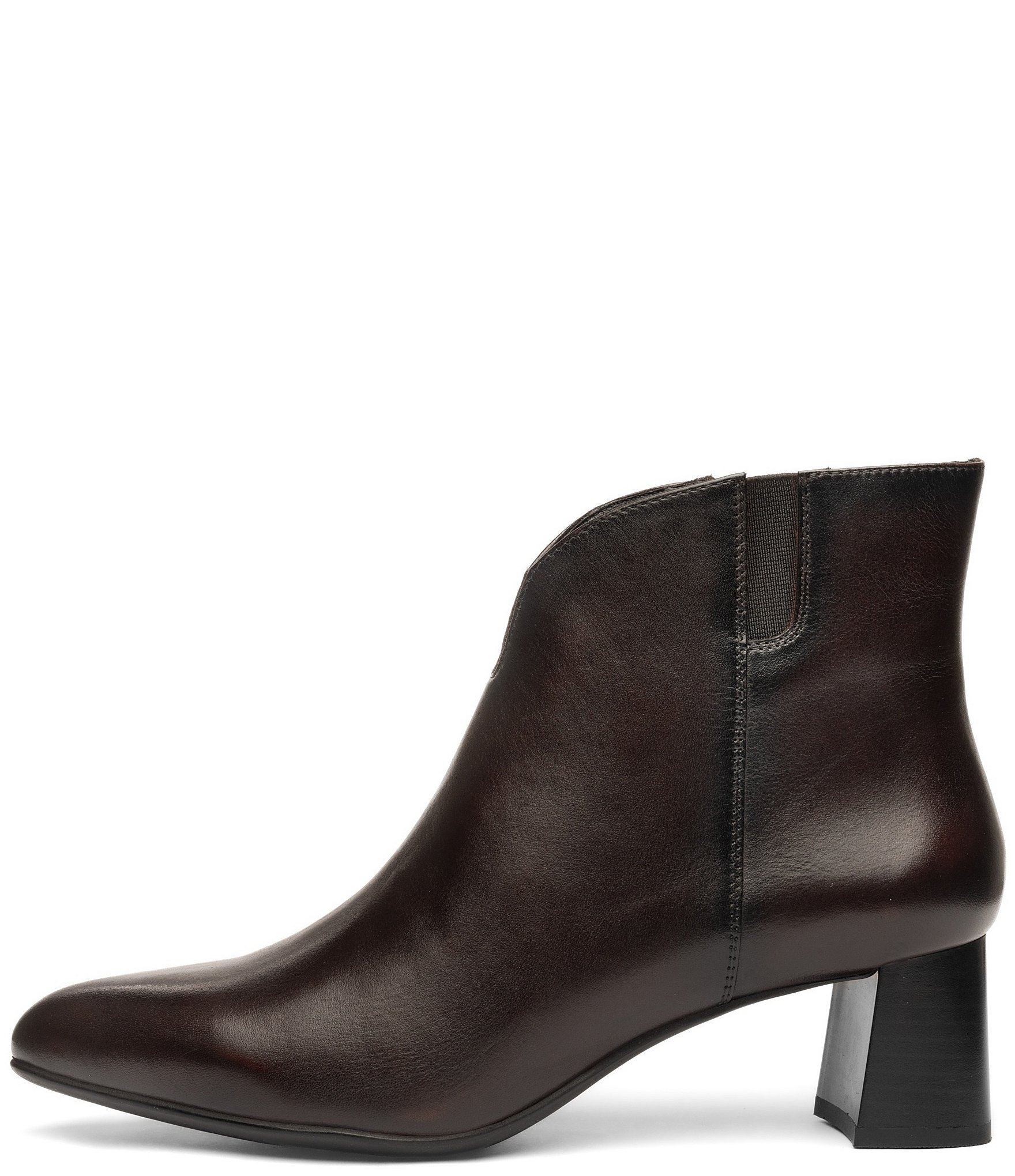 ara Acanthus Leather Faux Fur Lined Block Heel Ankle Booties