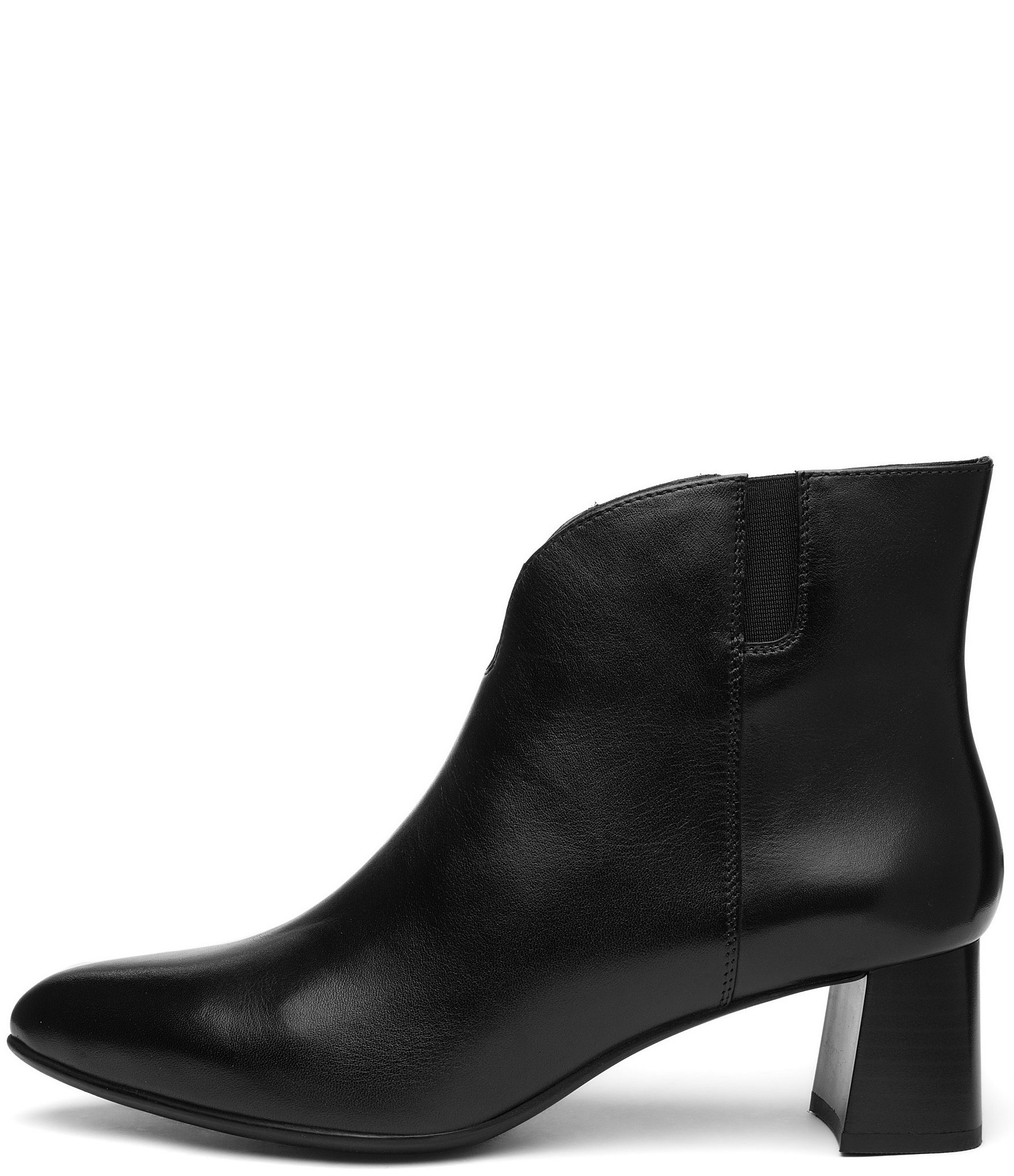 ara Acanthus Leather Faux Fur Lined Block Heel Ankle Booties
