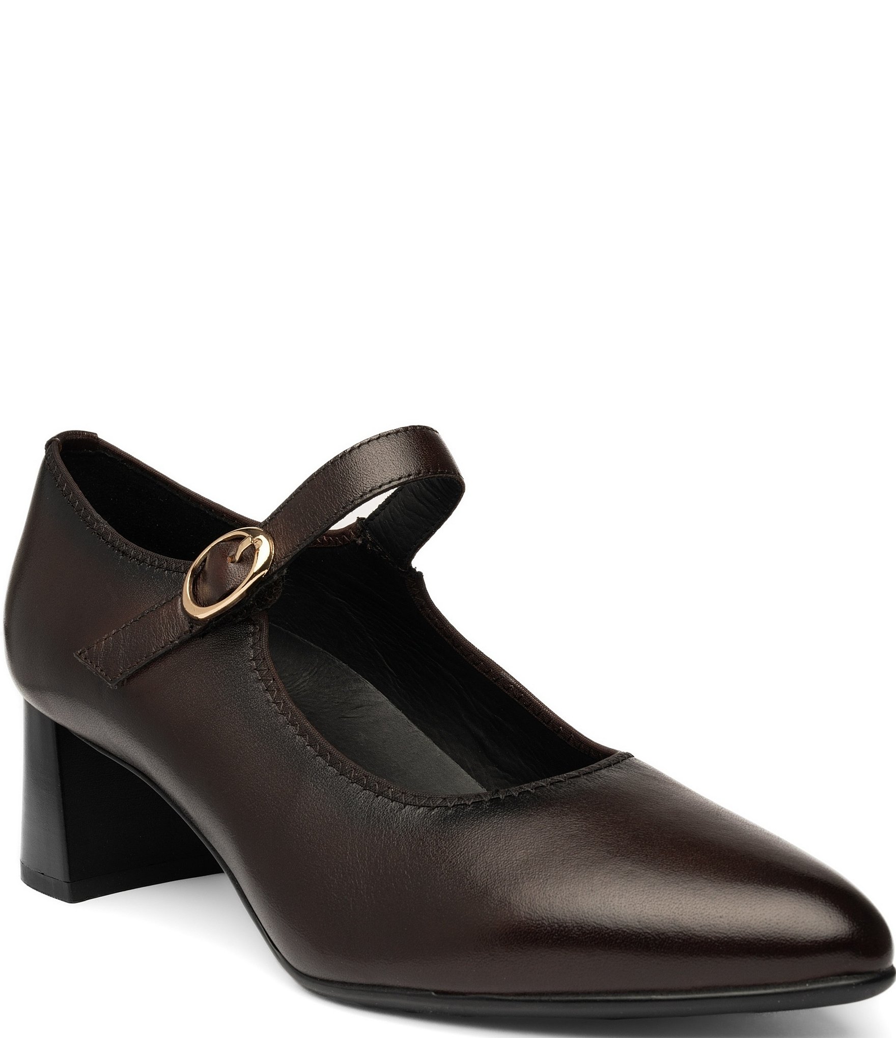 ara Adelaide Leather Block Heel Mary Jane Pumps