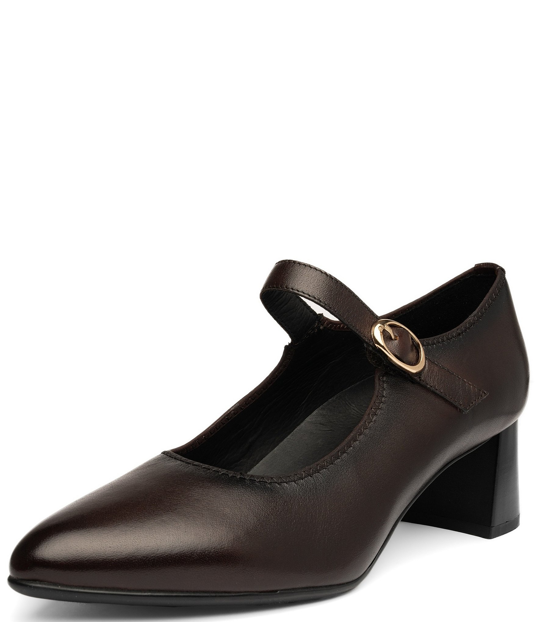 ara Adelaide Leather Block Heel Mary Jane Pumps
