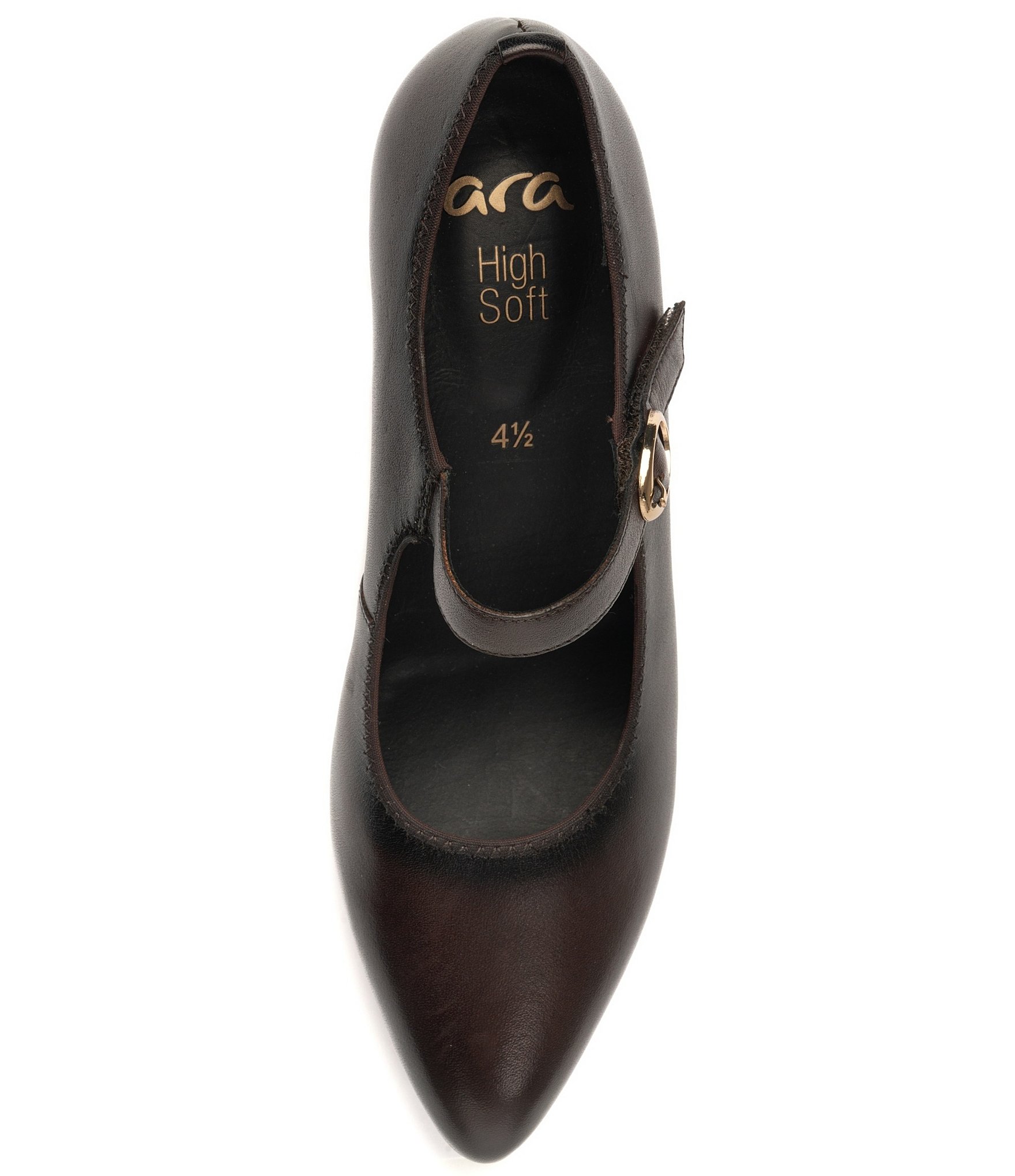 ara Adelaide Leather Block Heel Mary Jane Pumps