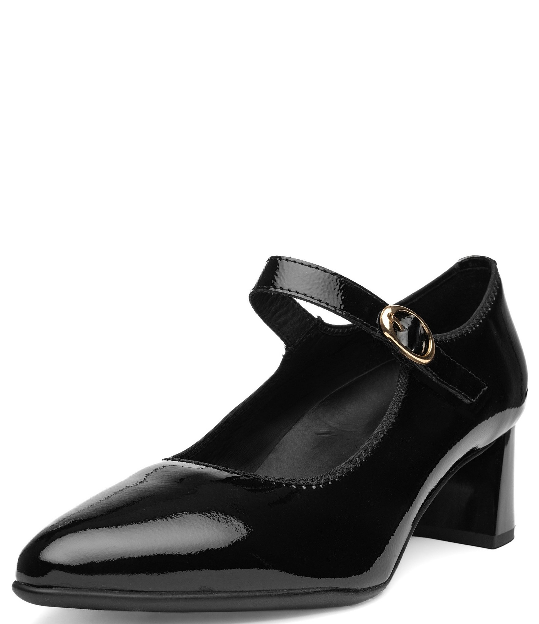 ara Adelaide Patent Leather Block Heel Mary Jane Pumps
