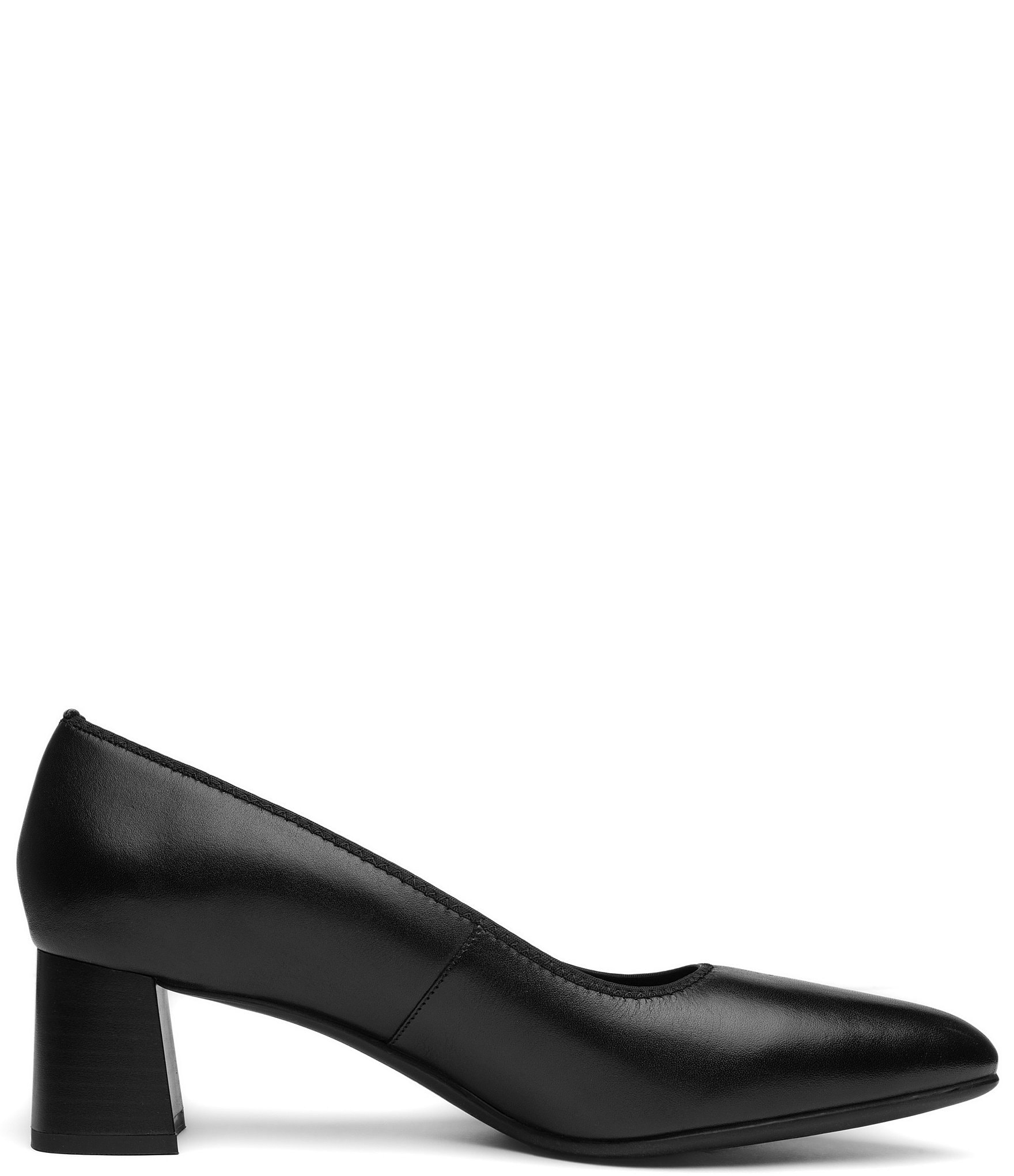 ara Amber Leather Block Heel Pumps