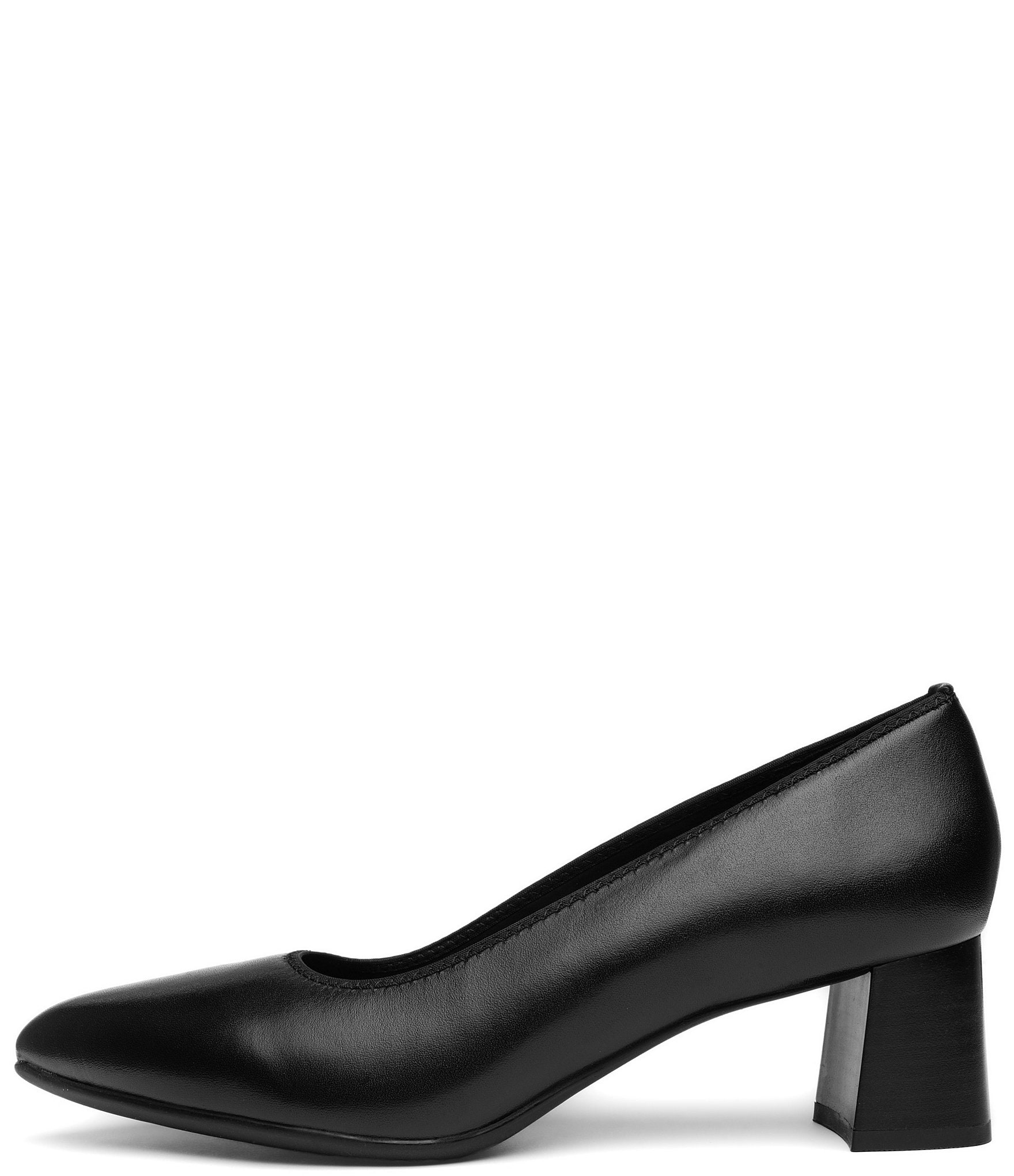 ara Amber Leather Block Heel Pumps
