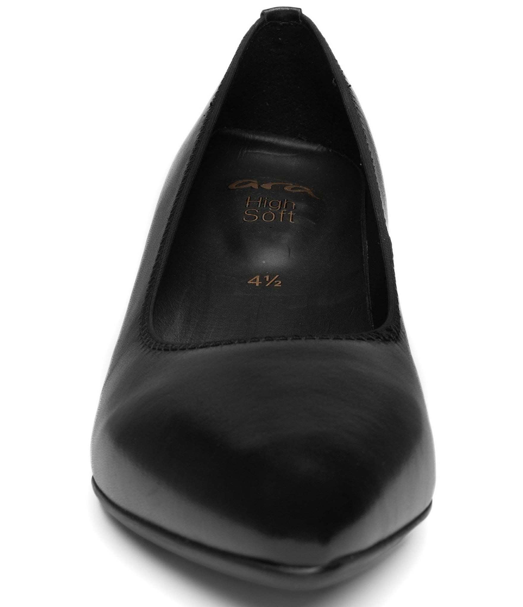 ara Amber Leather Block Heel Pumps