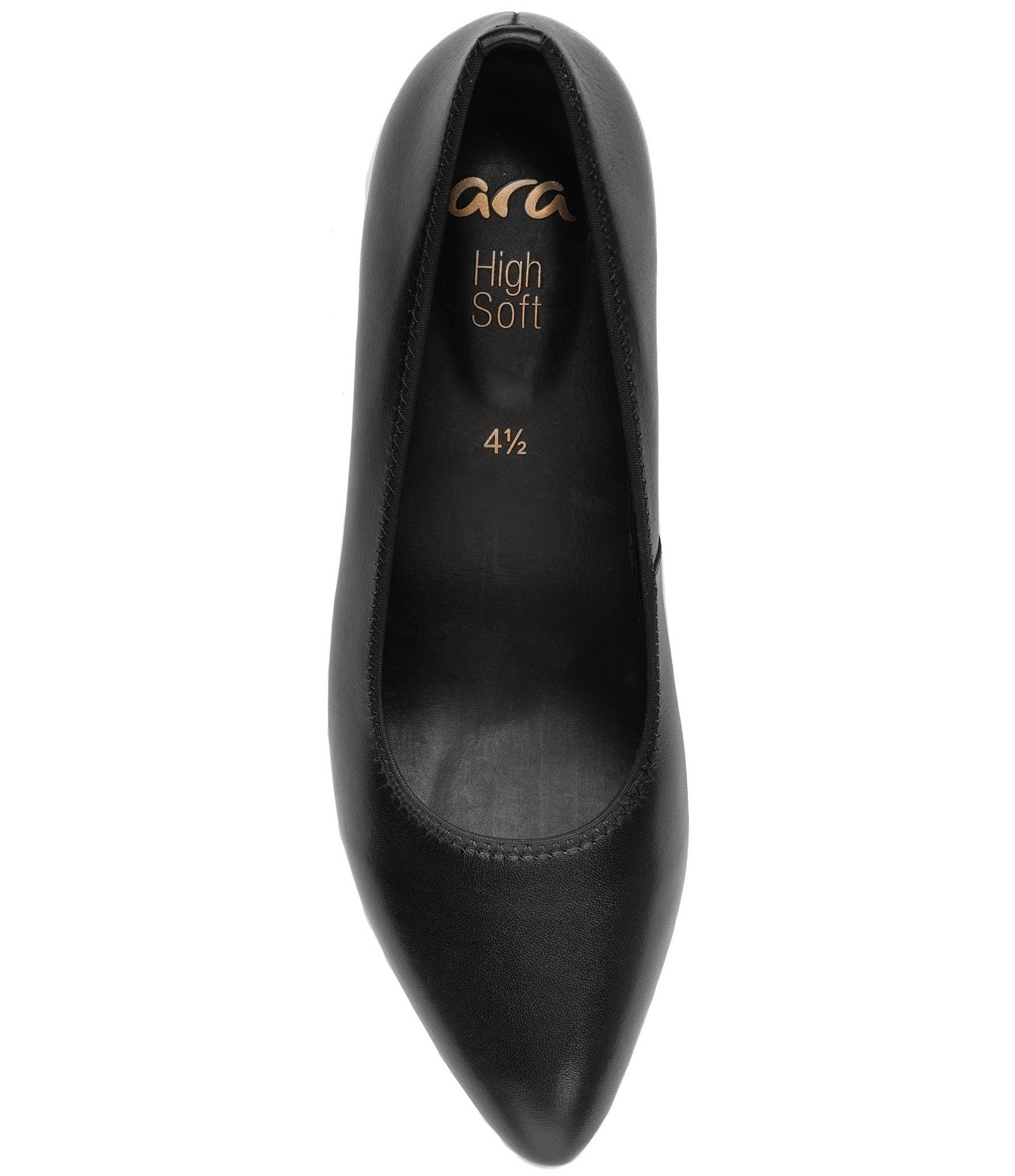 ara Amber Leather Block Heel Pumps