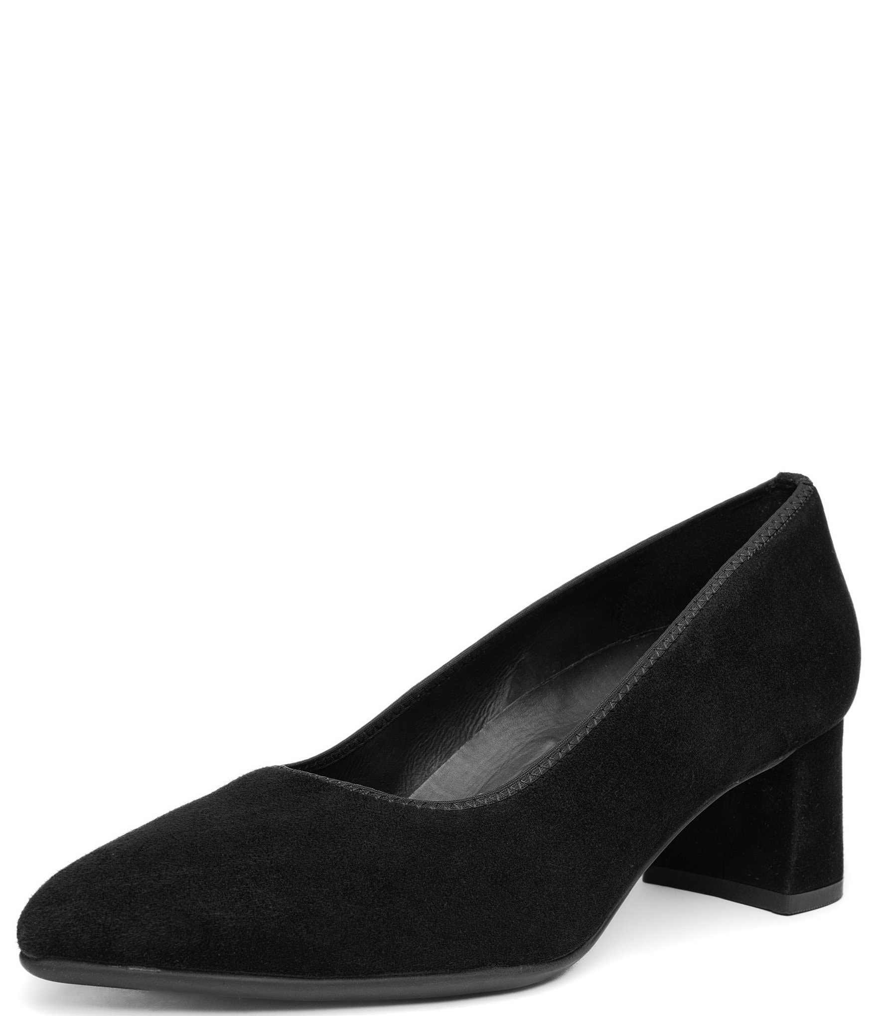 ara Amber Suede Block Heel Pumps
