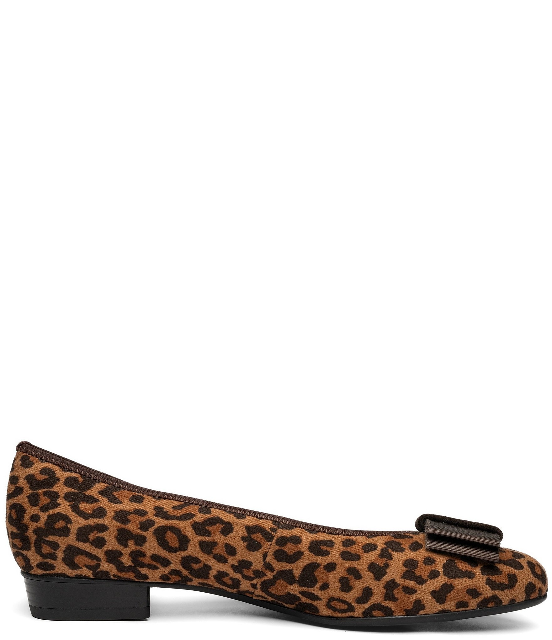 ara Bijou Leopard Print Suede Embellished Bow Pumps