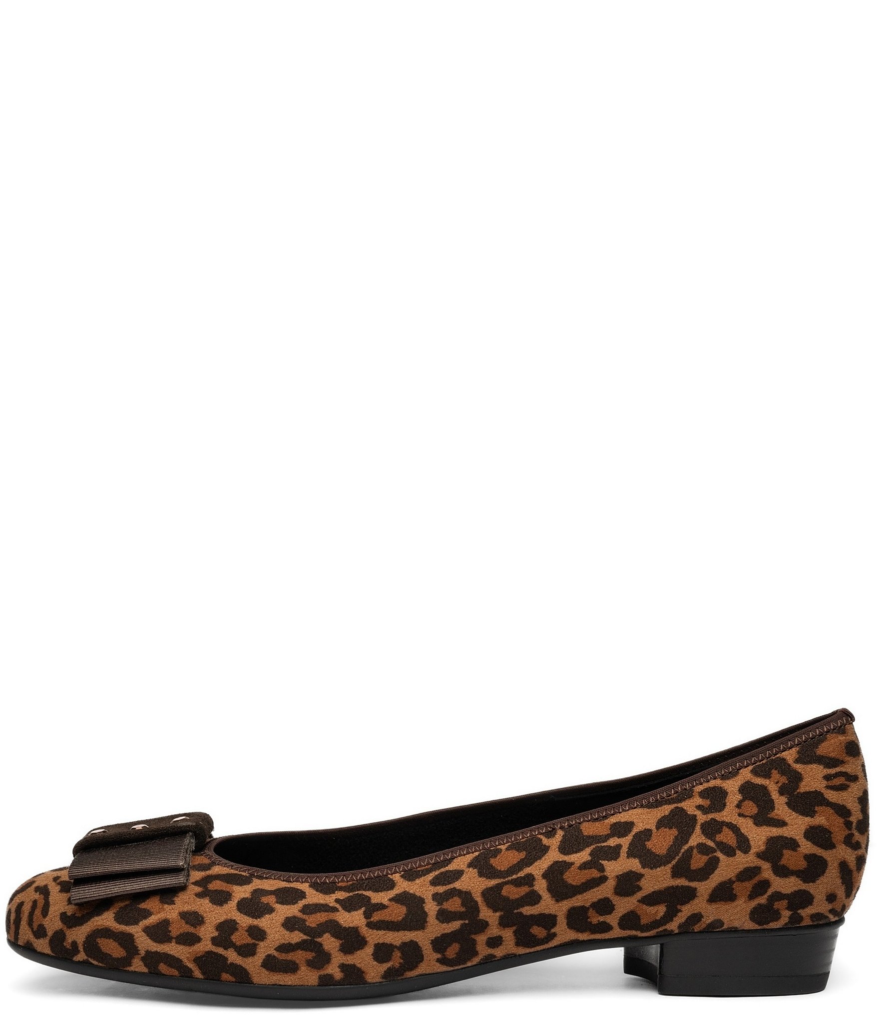 ara Bijou Leopard Print Suede Embellished Bow Pumps