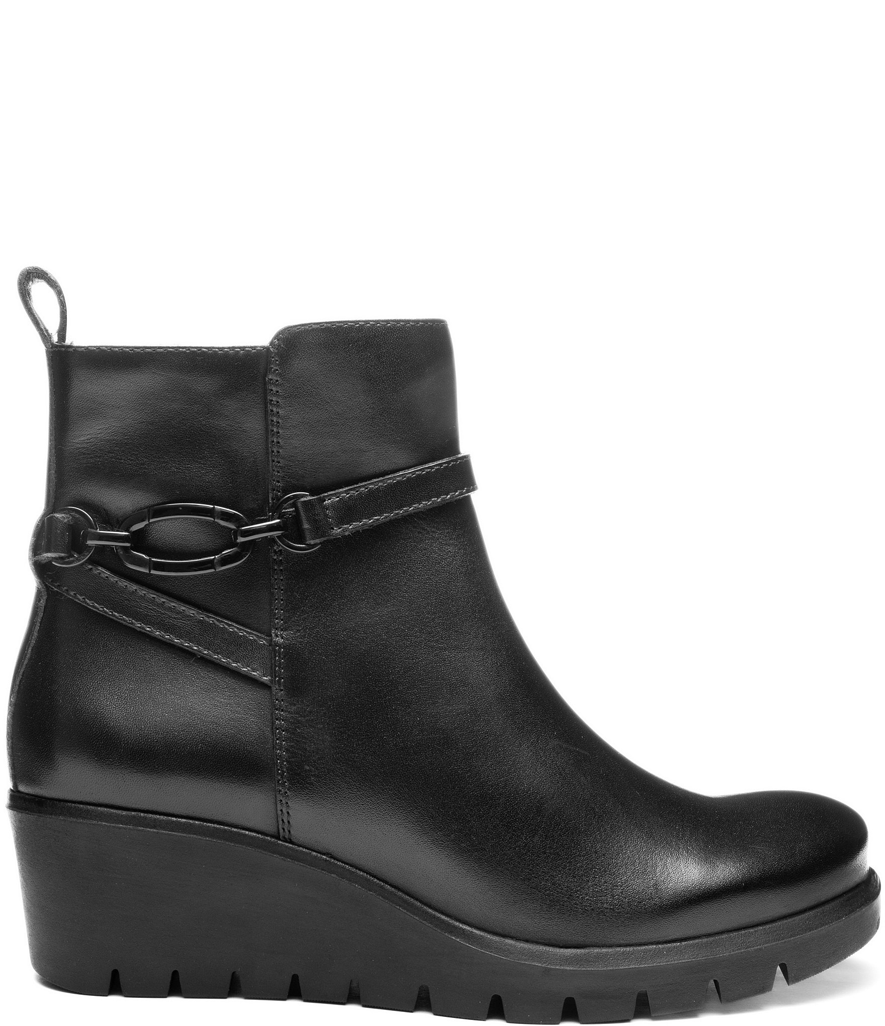 ara Carnation Leather Wedge Ankle Booties