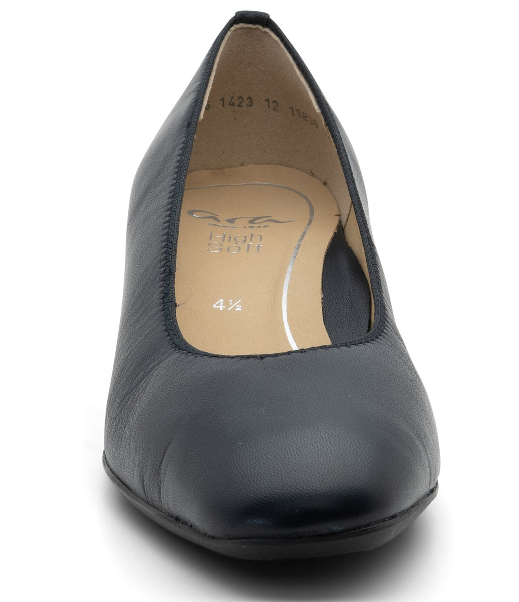 ara Gabrielle Leather Block Heel Pumps