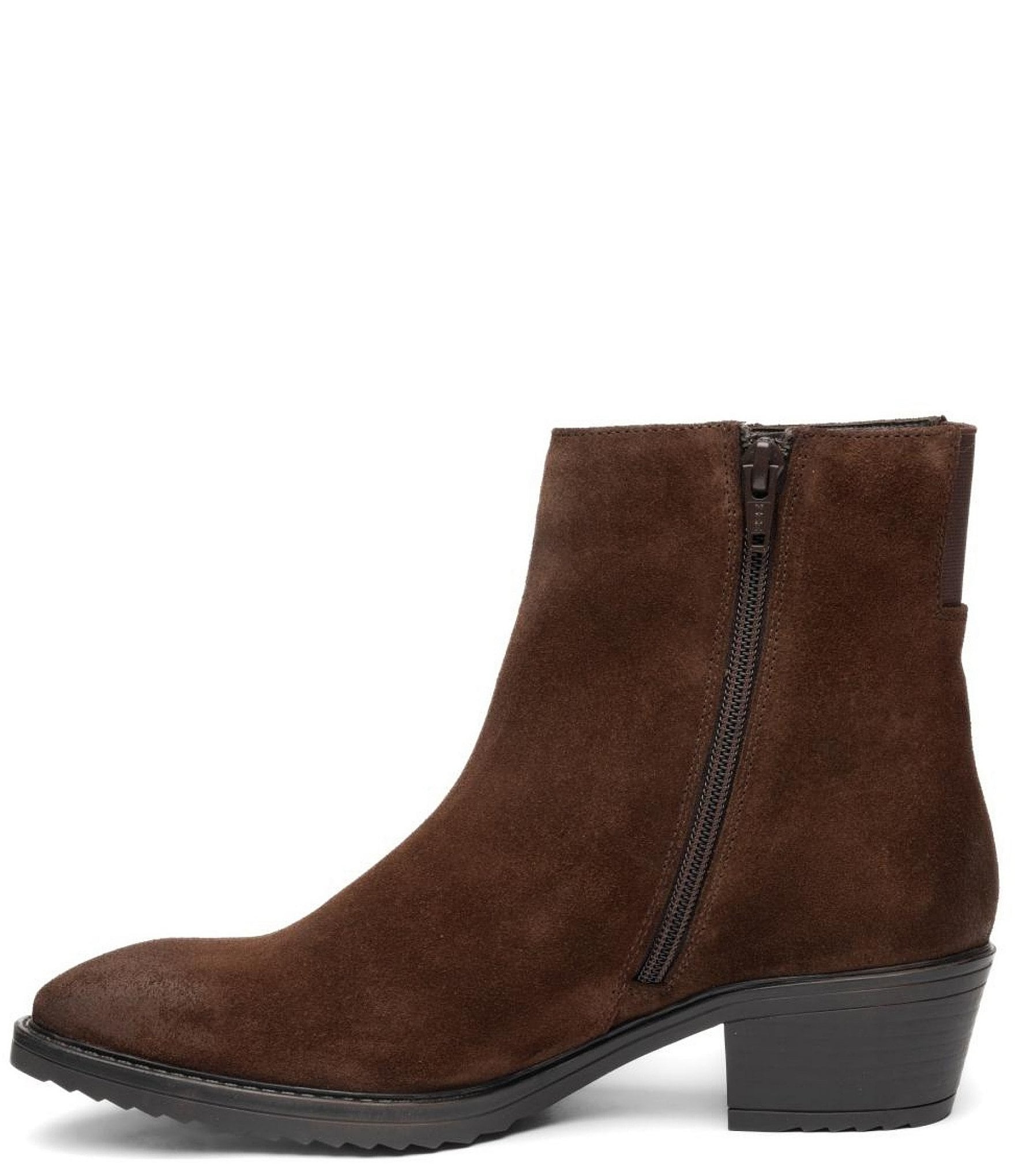 ara Jacinth Suede Faux Fur Lined Block Heel Ankle Boots