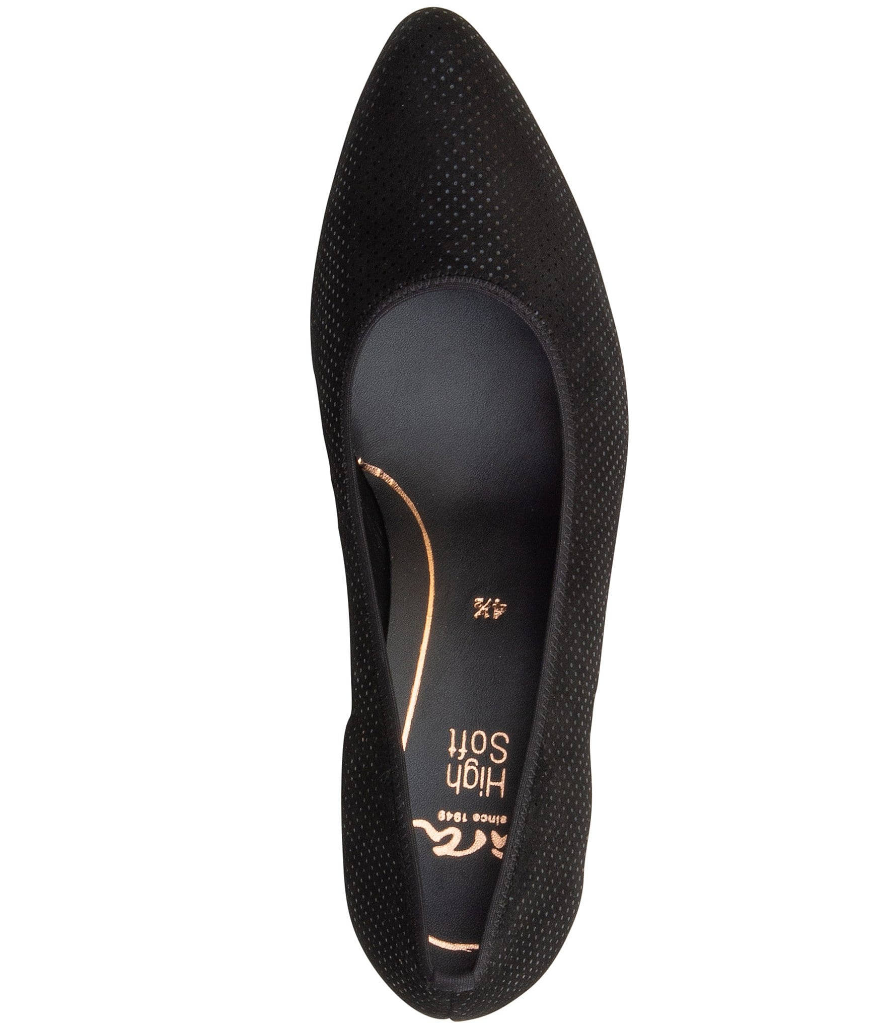 ara Kelly Dotted Suede Pumps