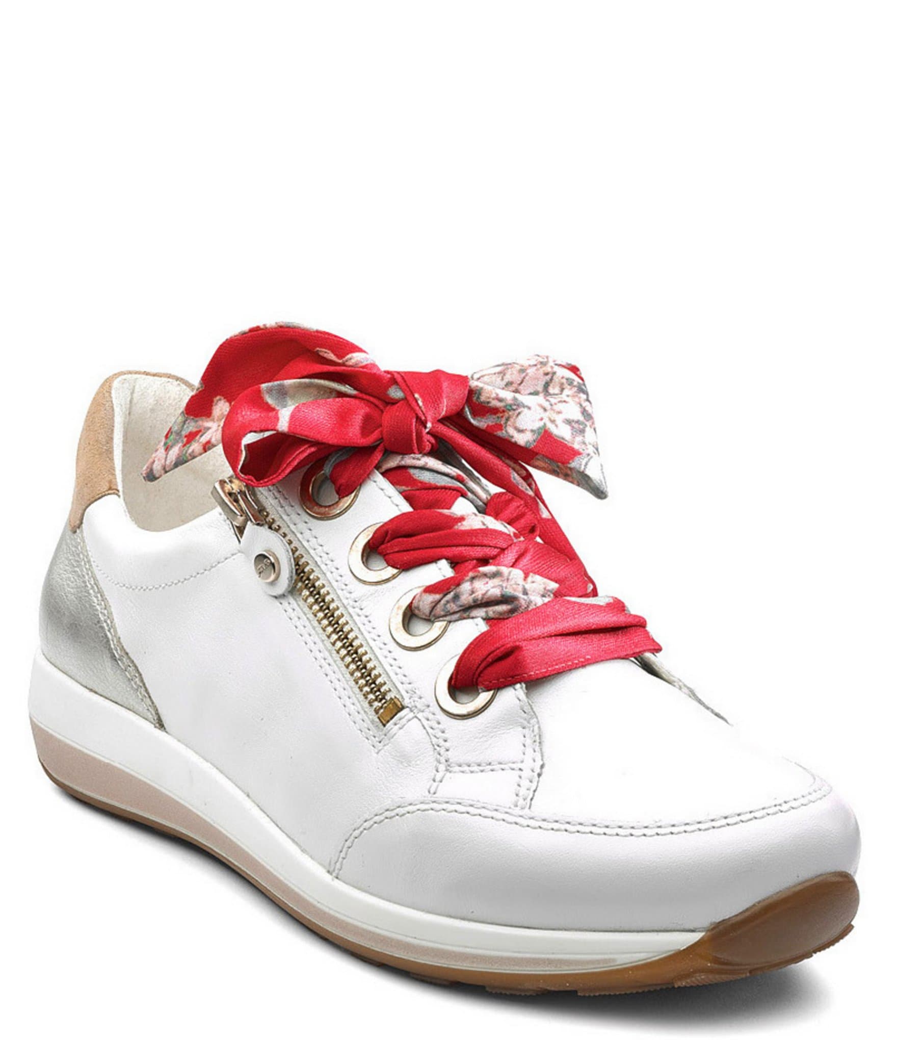 Doorbraak radar Wortel ara Ollie Leather and Suede Zip Sneakers | Dillard's