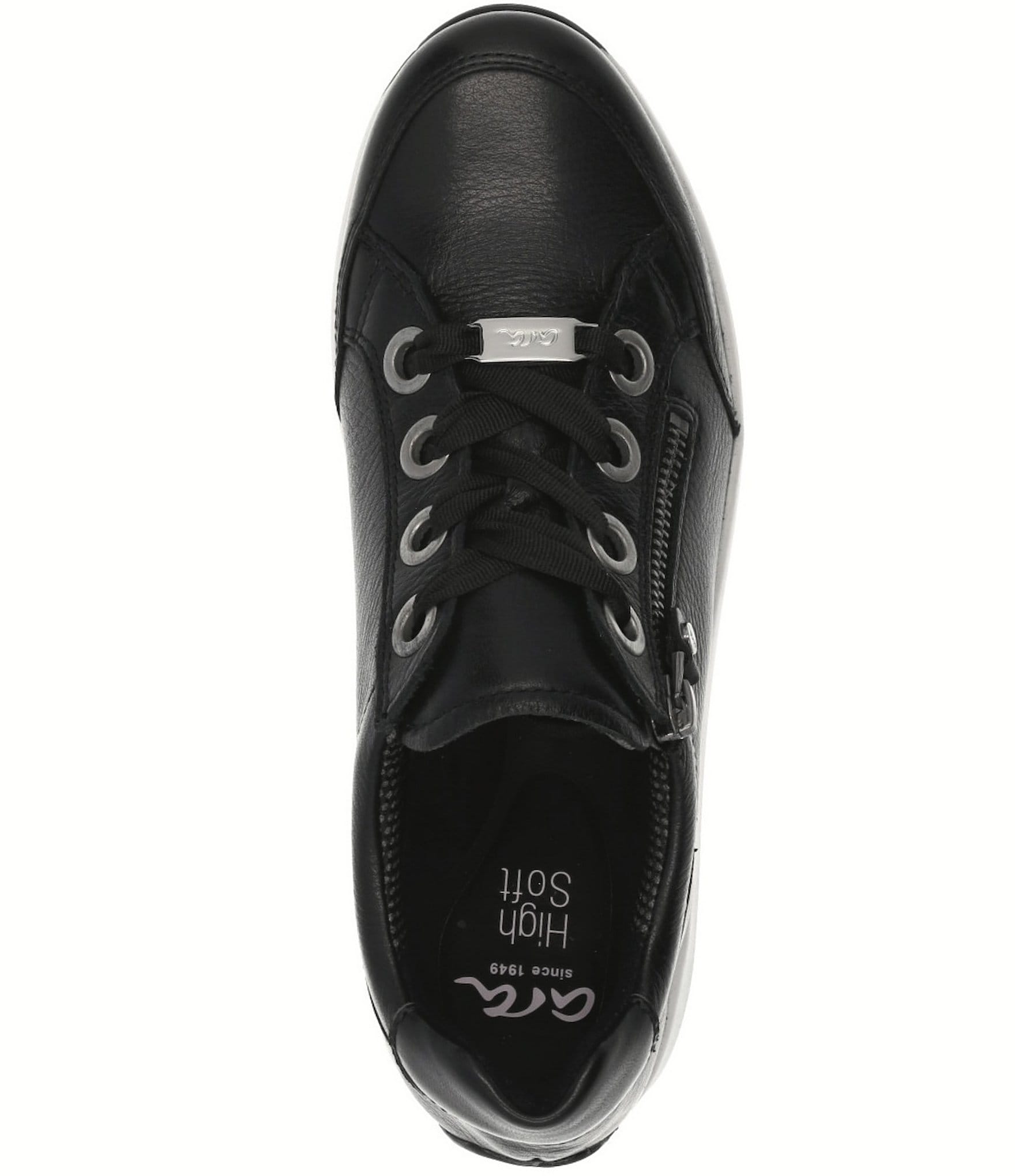 ara Ollie Leather Zip Sneakers