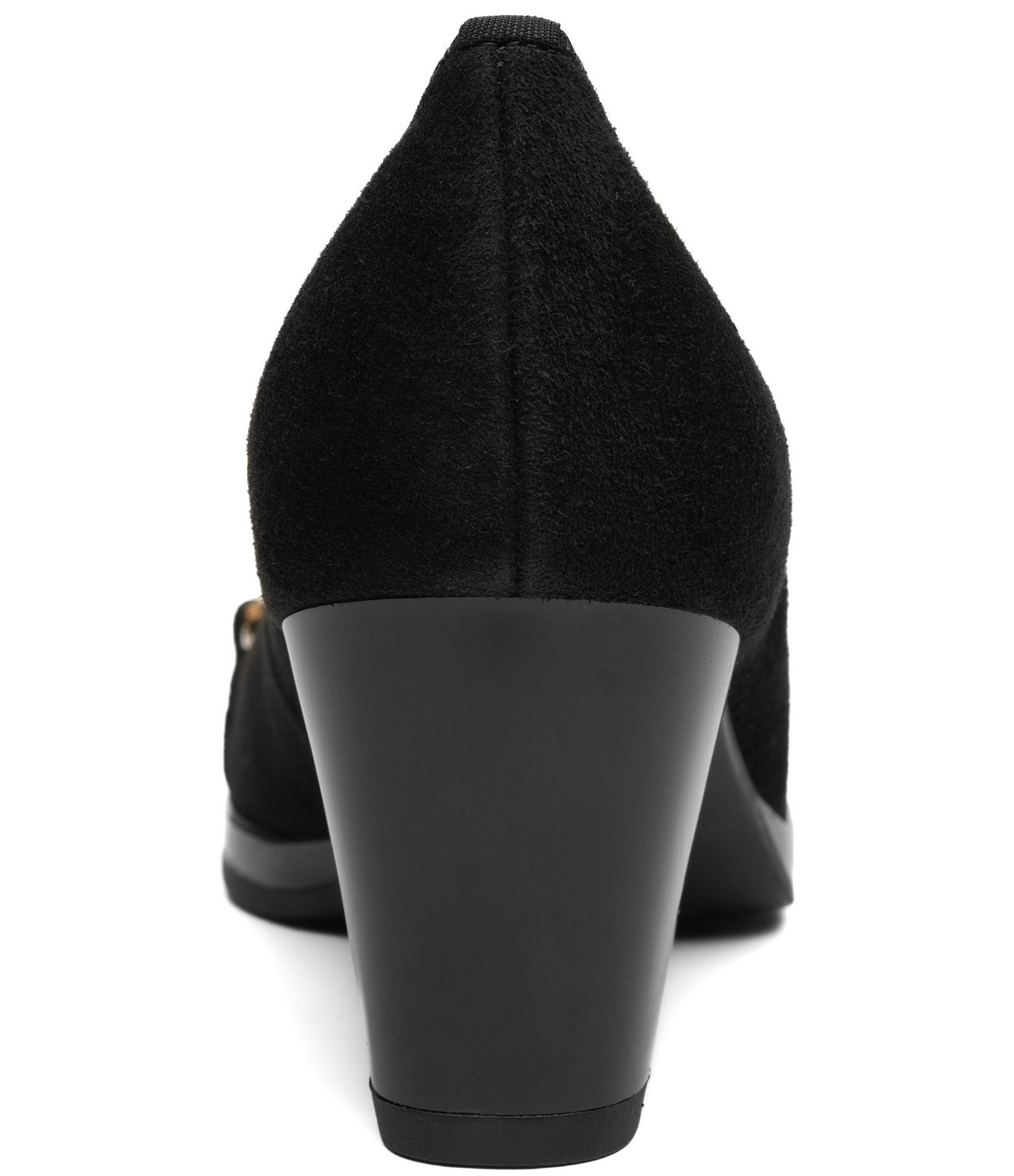 ara Ophelia Suede Decorative Buckle Strap Block Heel Pumps