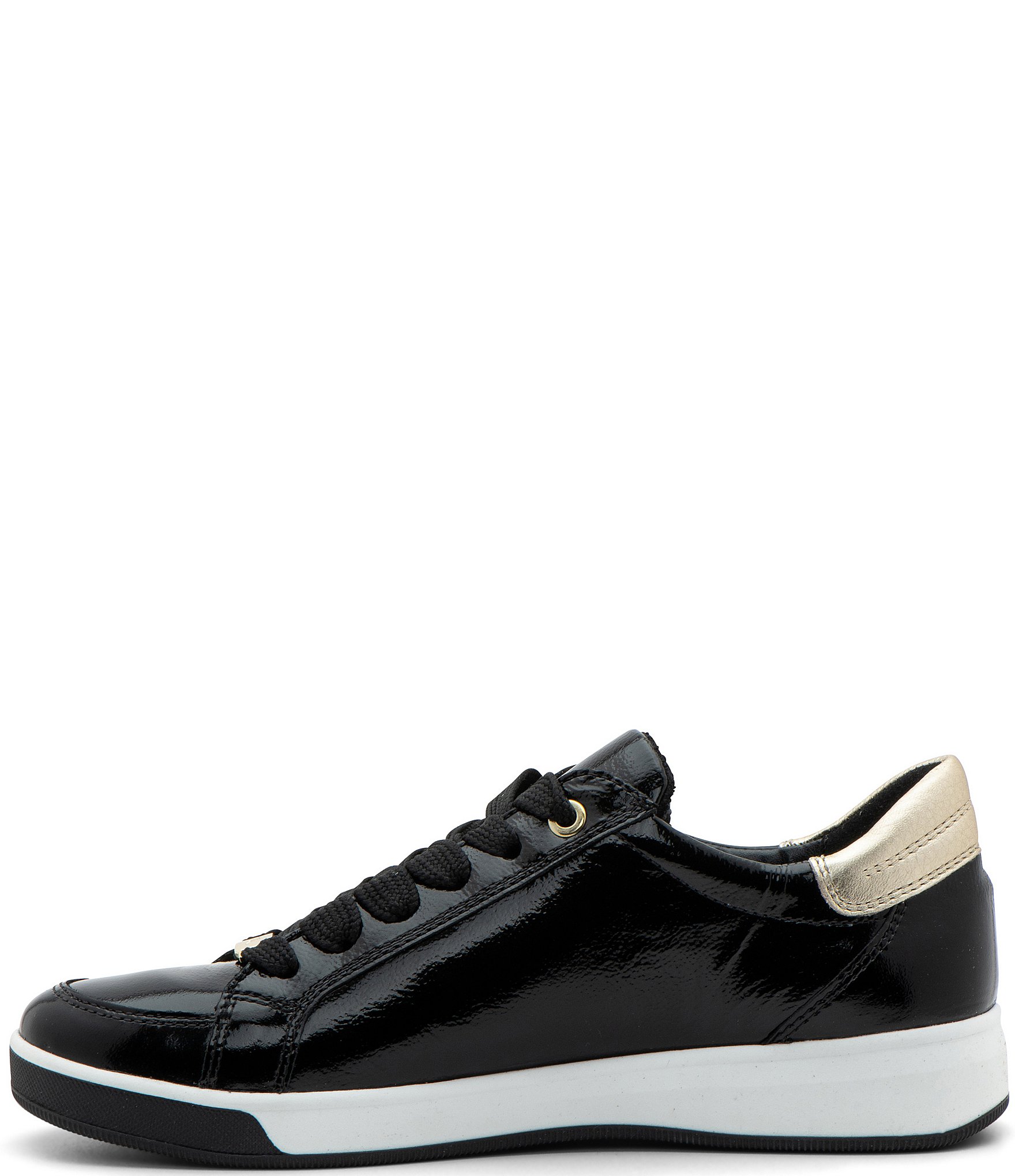 ara Rei-Low Patent Leather Zip Sneakers