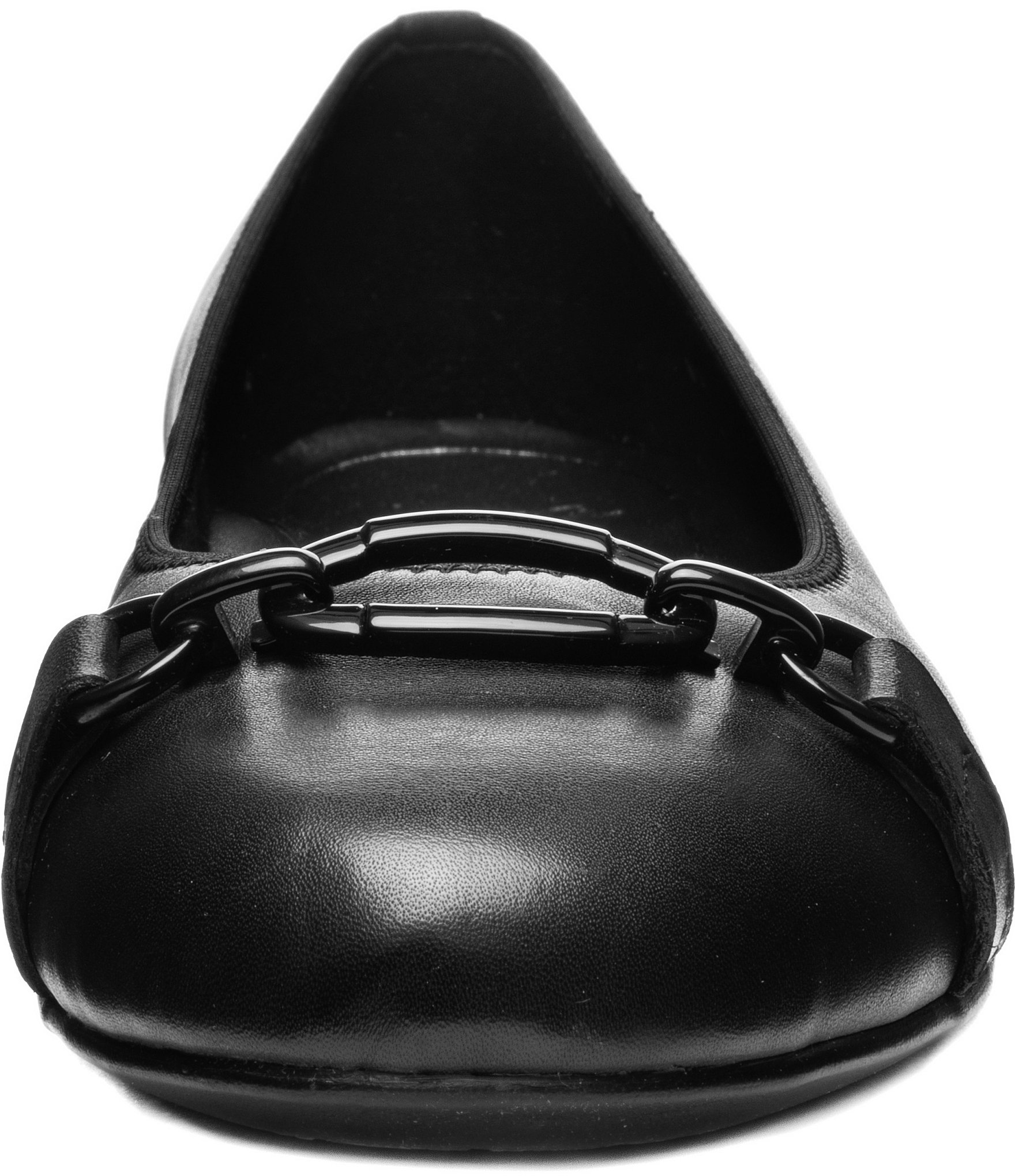 ara Siene Leather Chain Strap Hardware Flats