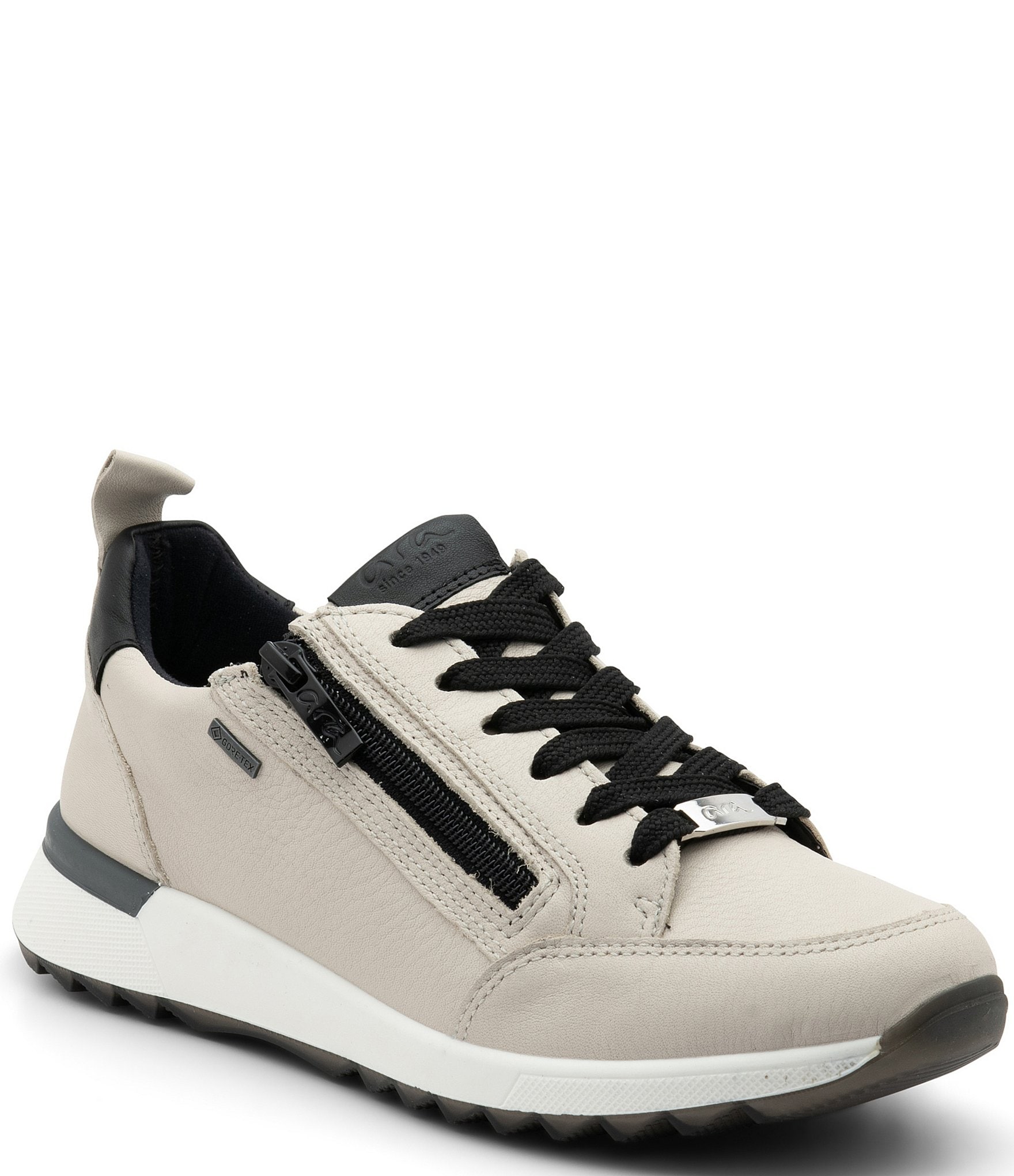 ara Victoria Waterproof Leather Zip Sneakers | Dillard's