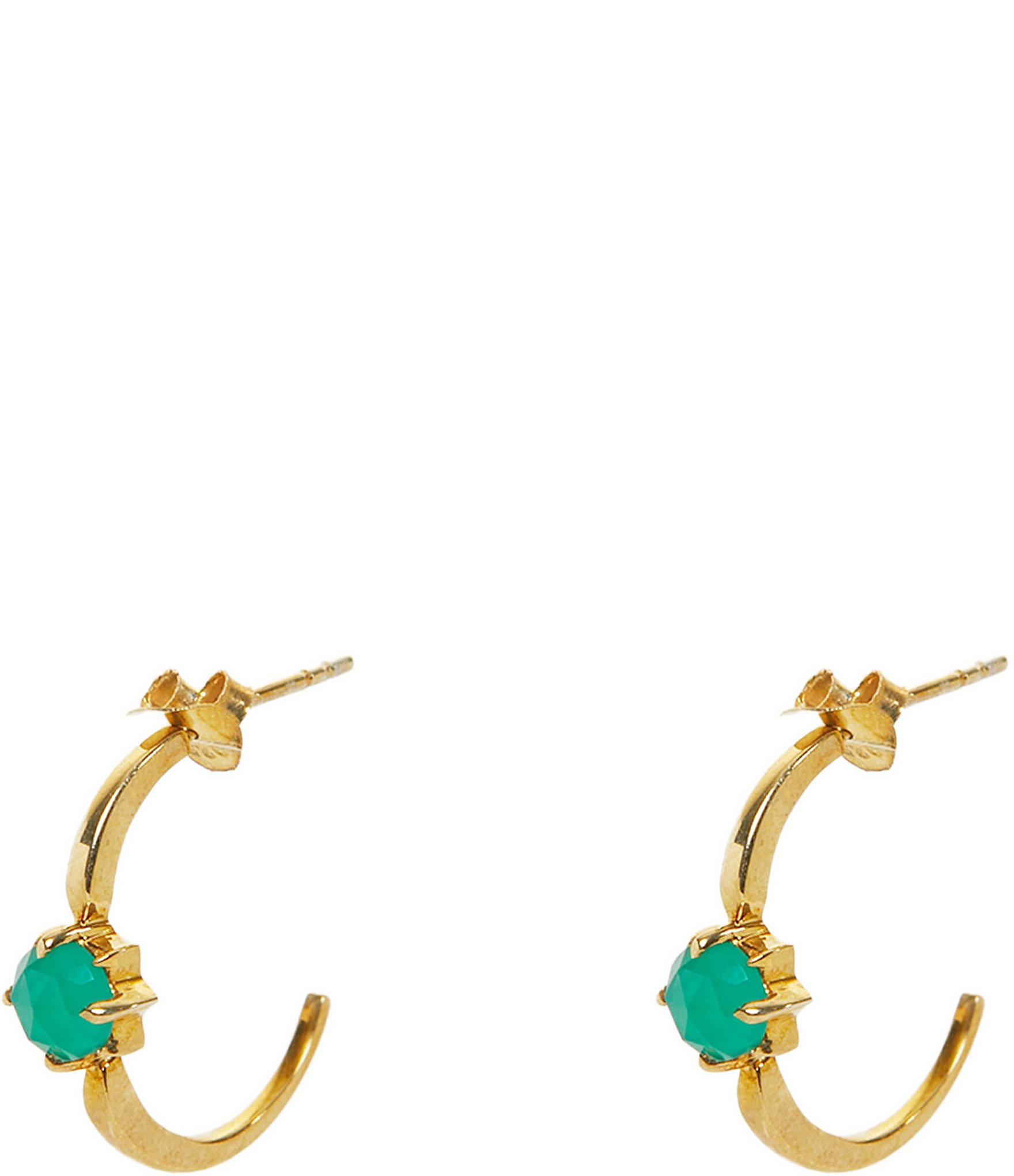 Lucky Brand Mini Braided Hoop Gold Earrings