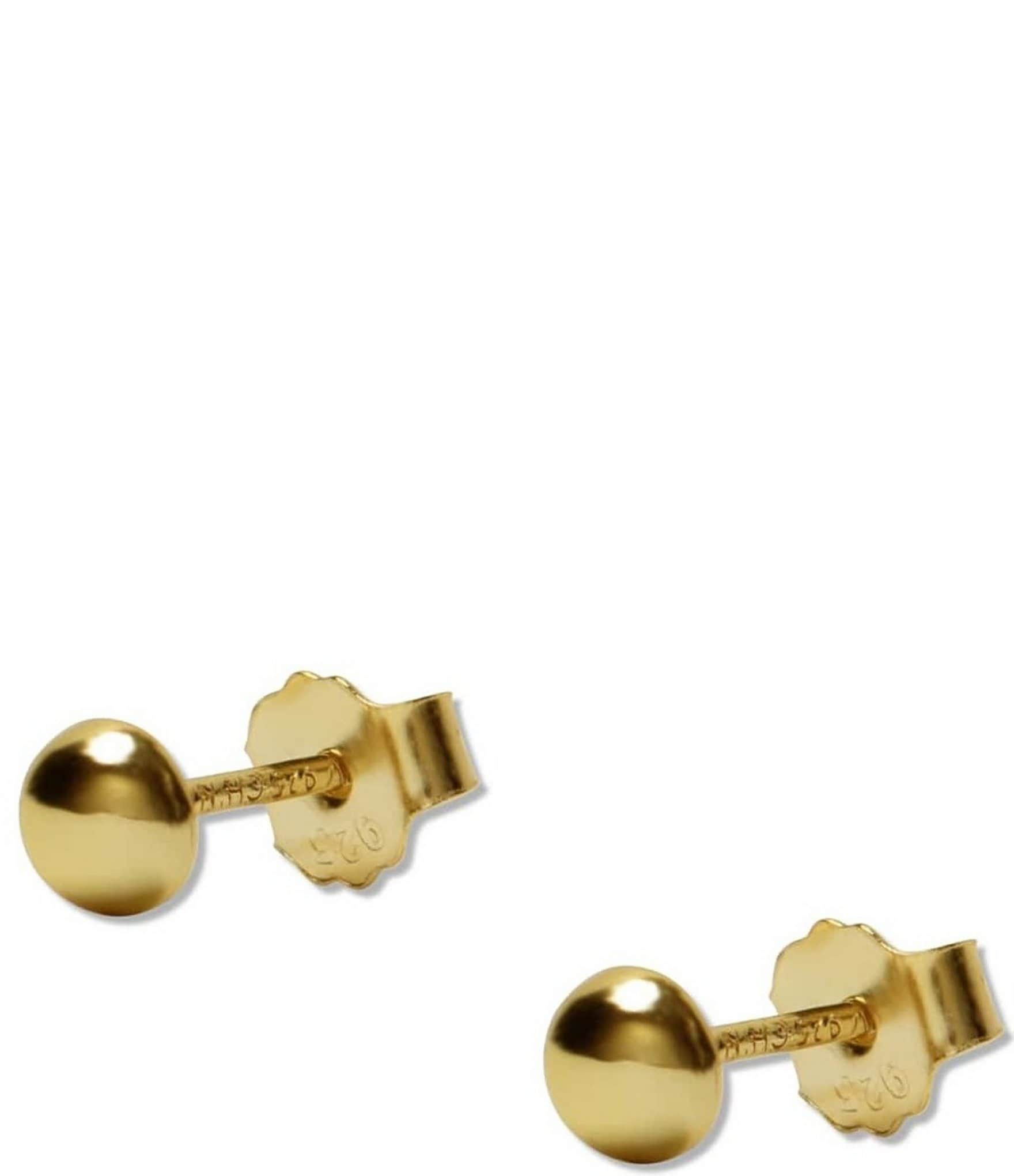 Argento Vivo Ball Stud Earrings