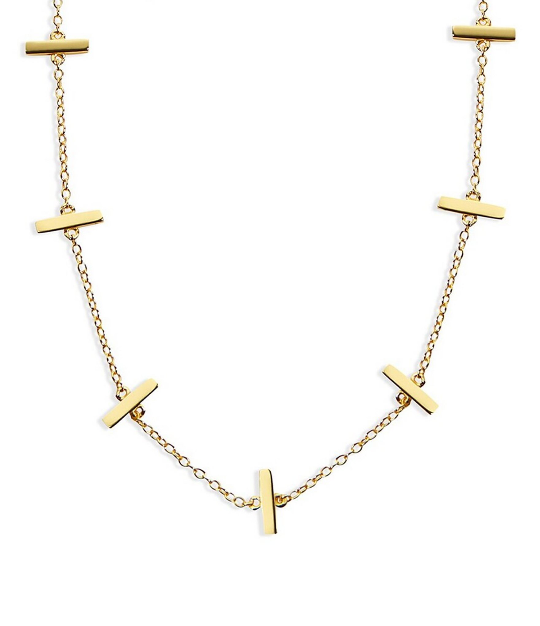 Argento Vivo Bar Station Choker Necklace