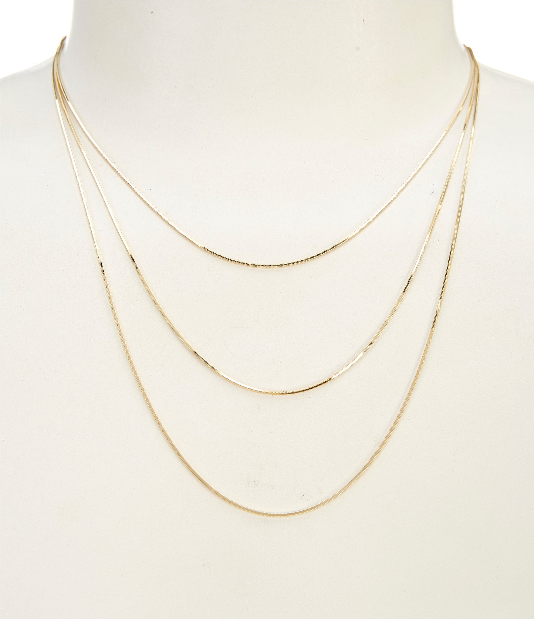 Argento Vivo Dainty Triple Layer Short Multi Strand Necklace