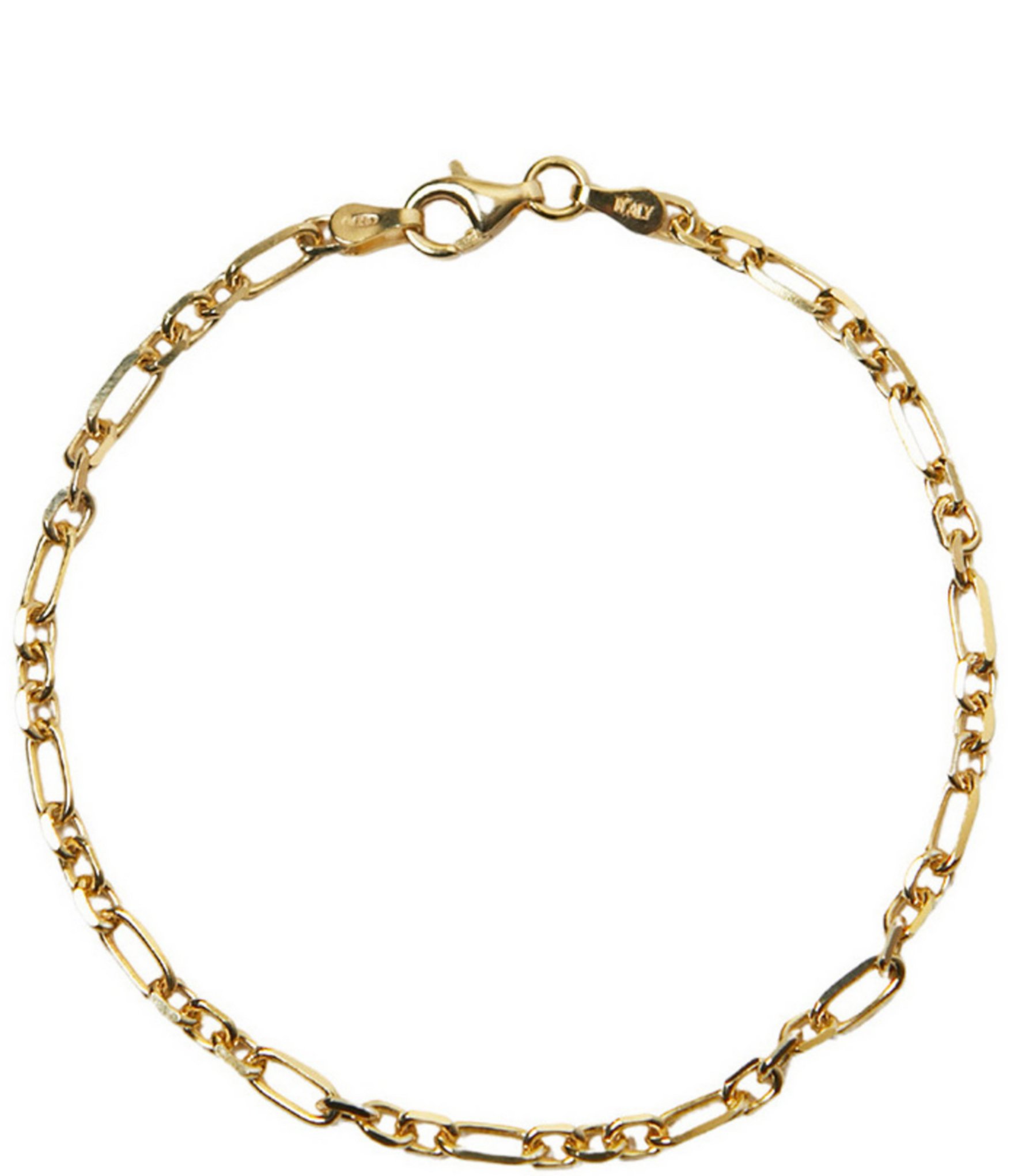 Argento Vivo Figaro Chain Line Bracelet