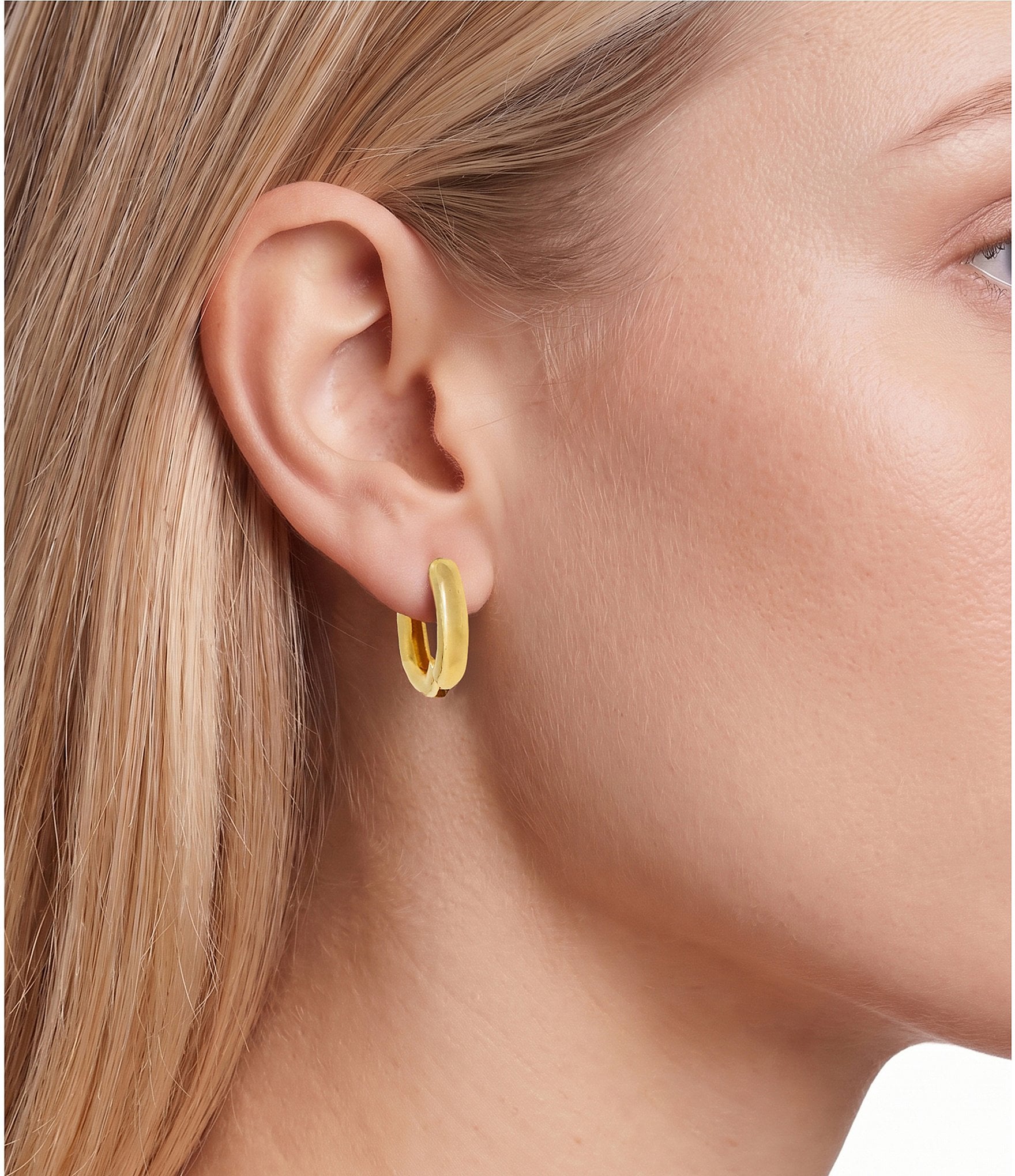 Argento Vivo Gold Small Huggie Hoop Earrings