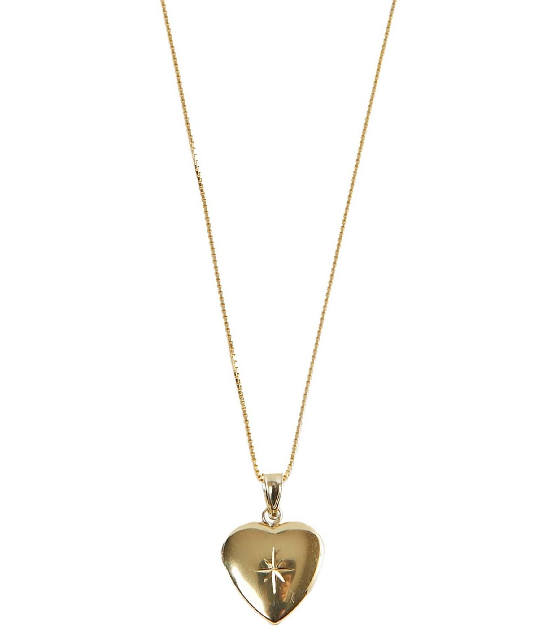 Argento Vivo Heart Locket Short Pendant Necklace