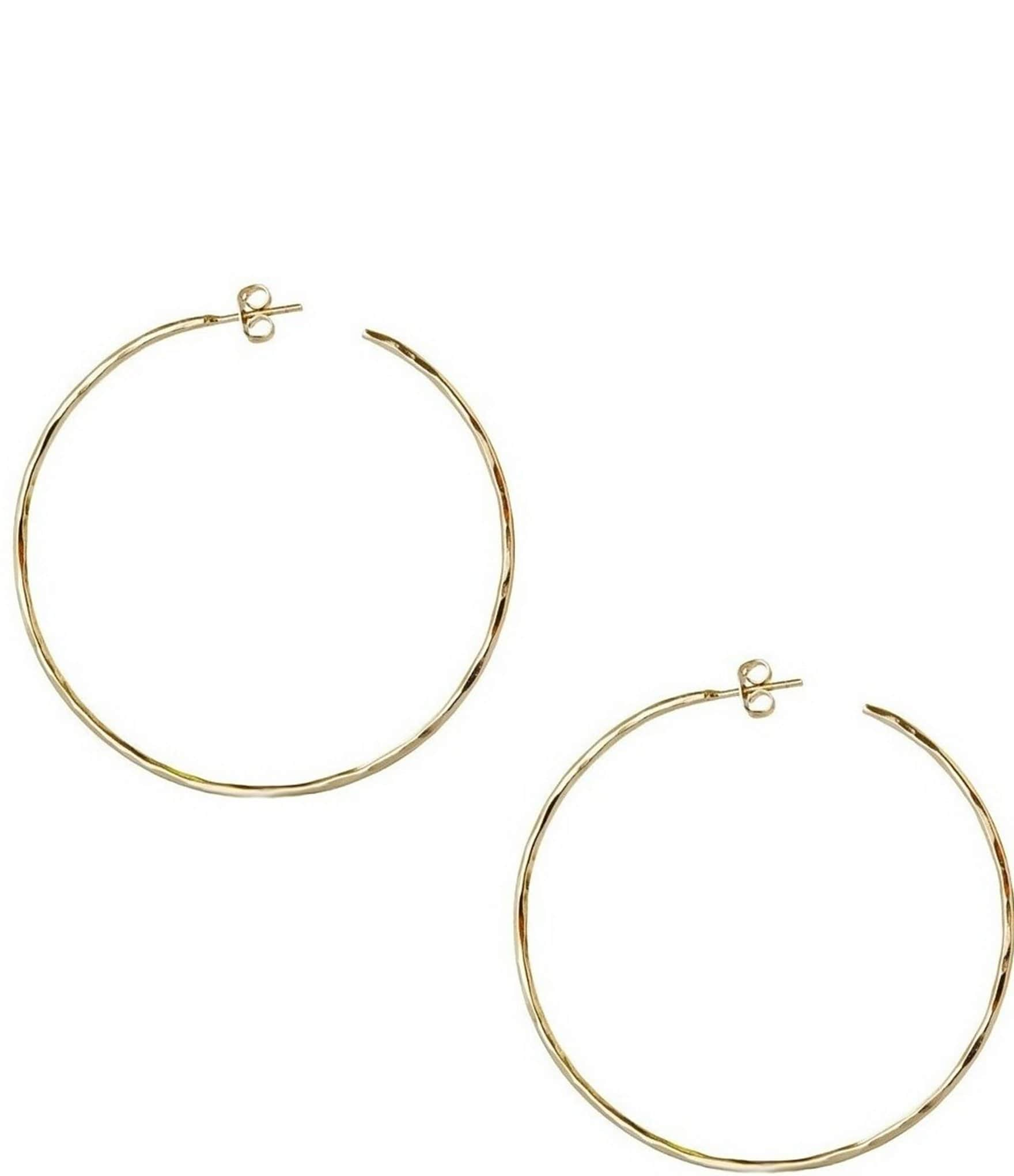 Argento Vivo Large Hammered Sterling Silver Hoop Earrings | Dillard's