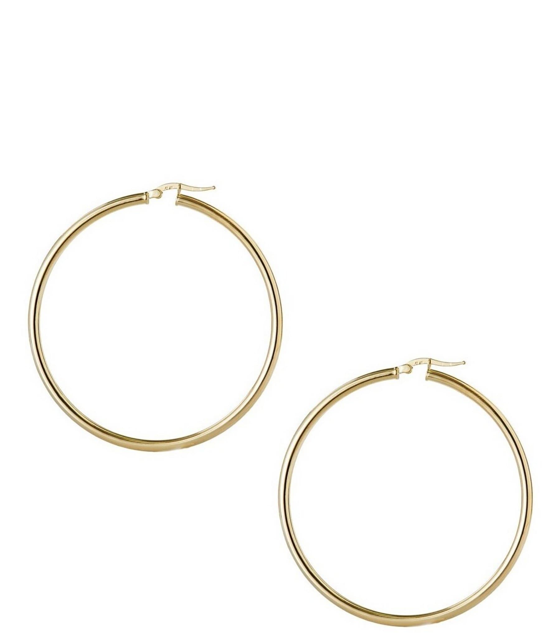 Argento Vivo Large Tubular Hoop Earrings