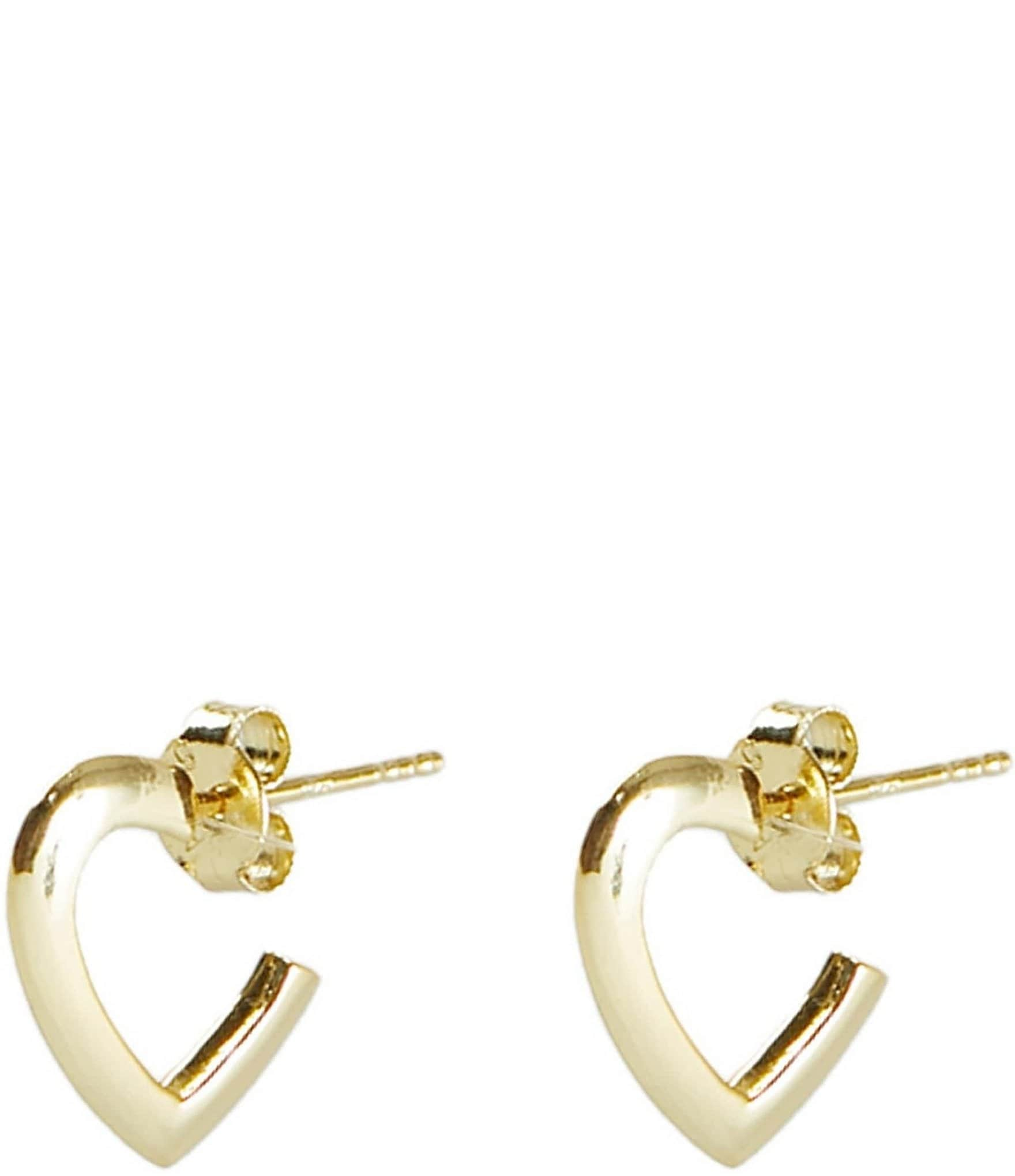 Mini heart clearance hoop earrings