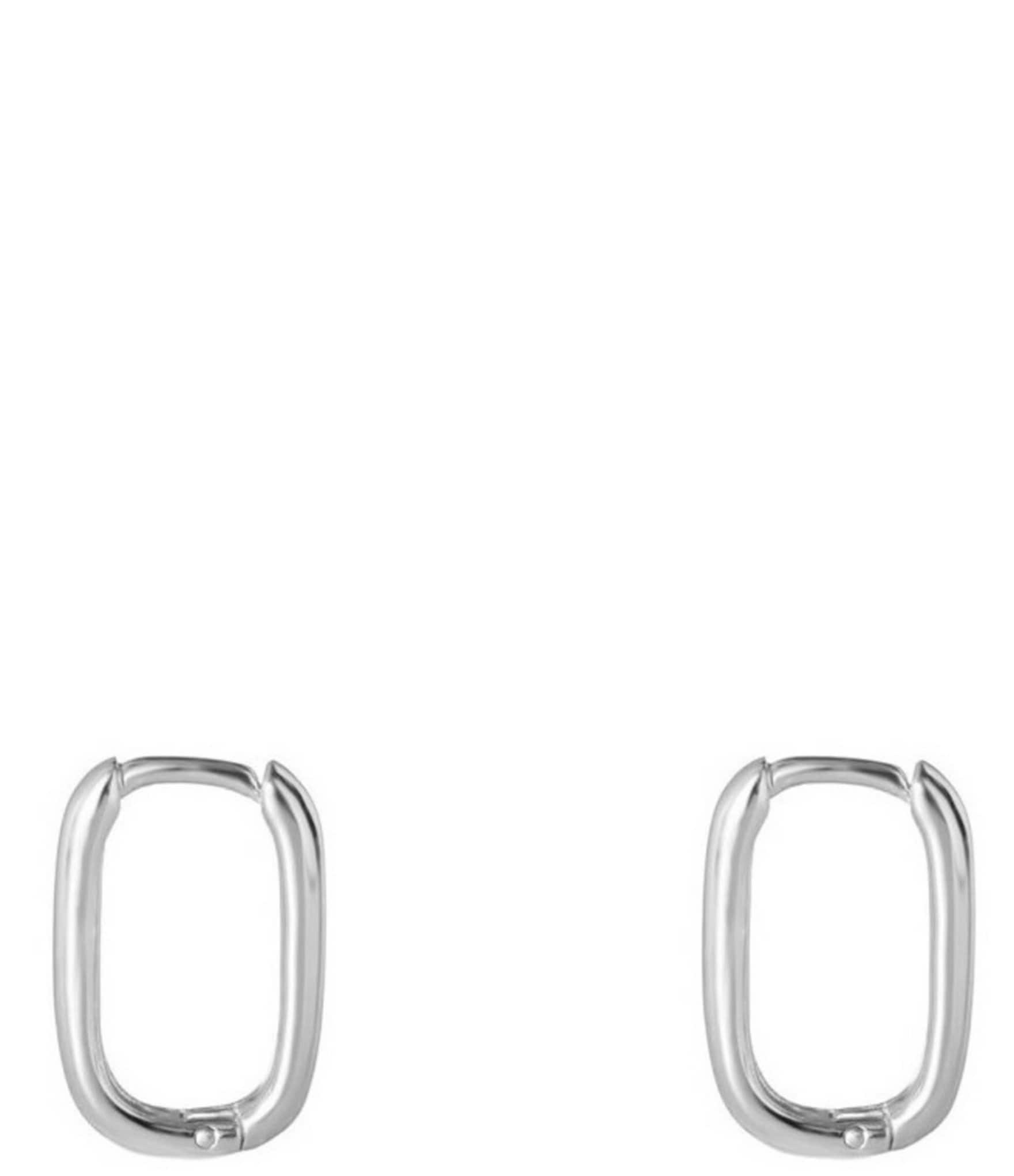 Argento Vivo Oblong Hoop Earrings