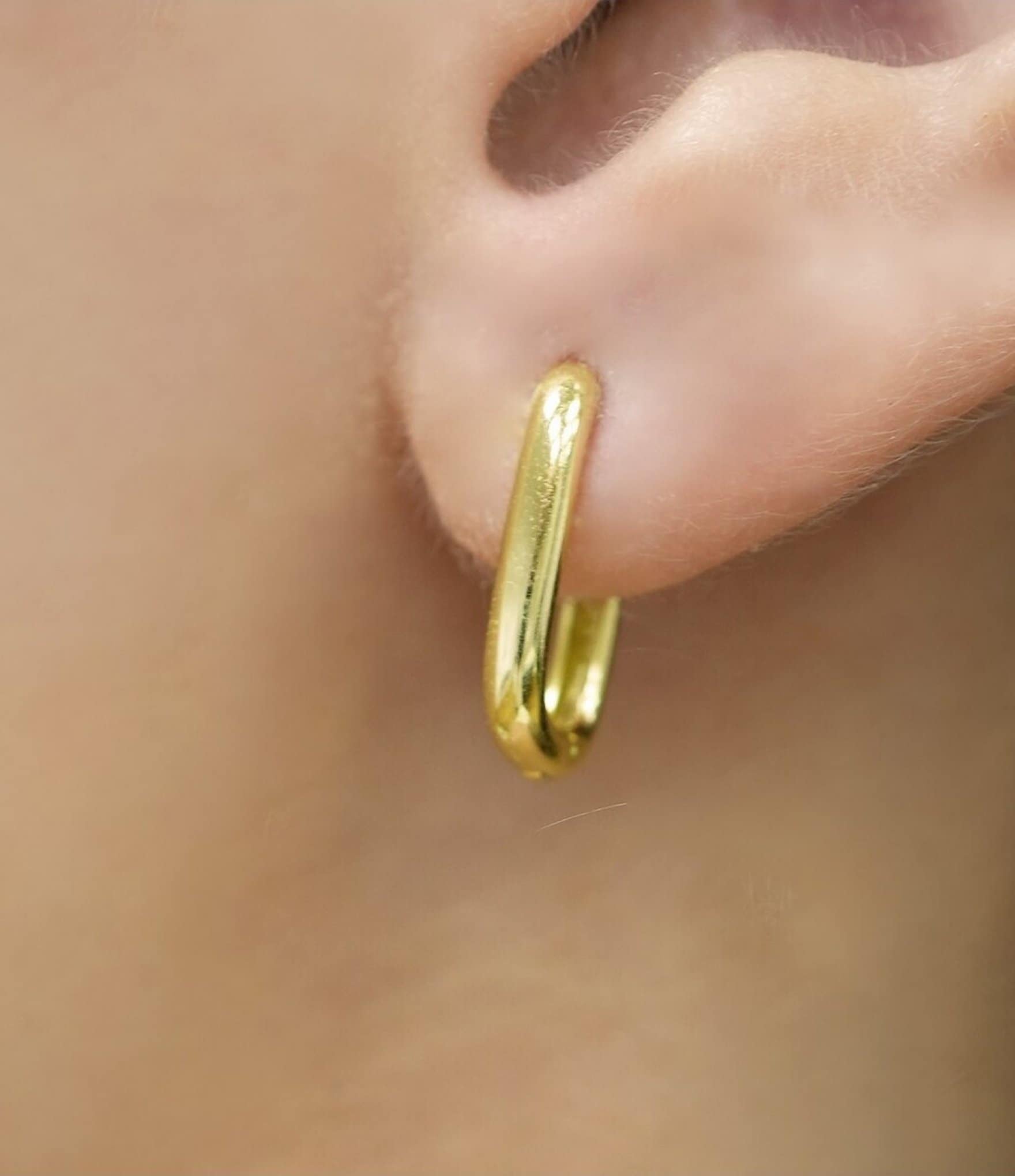 Argento Vivo Oblong Hoop Earrings