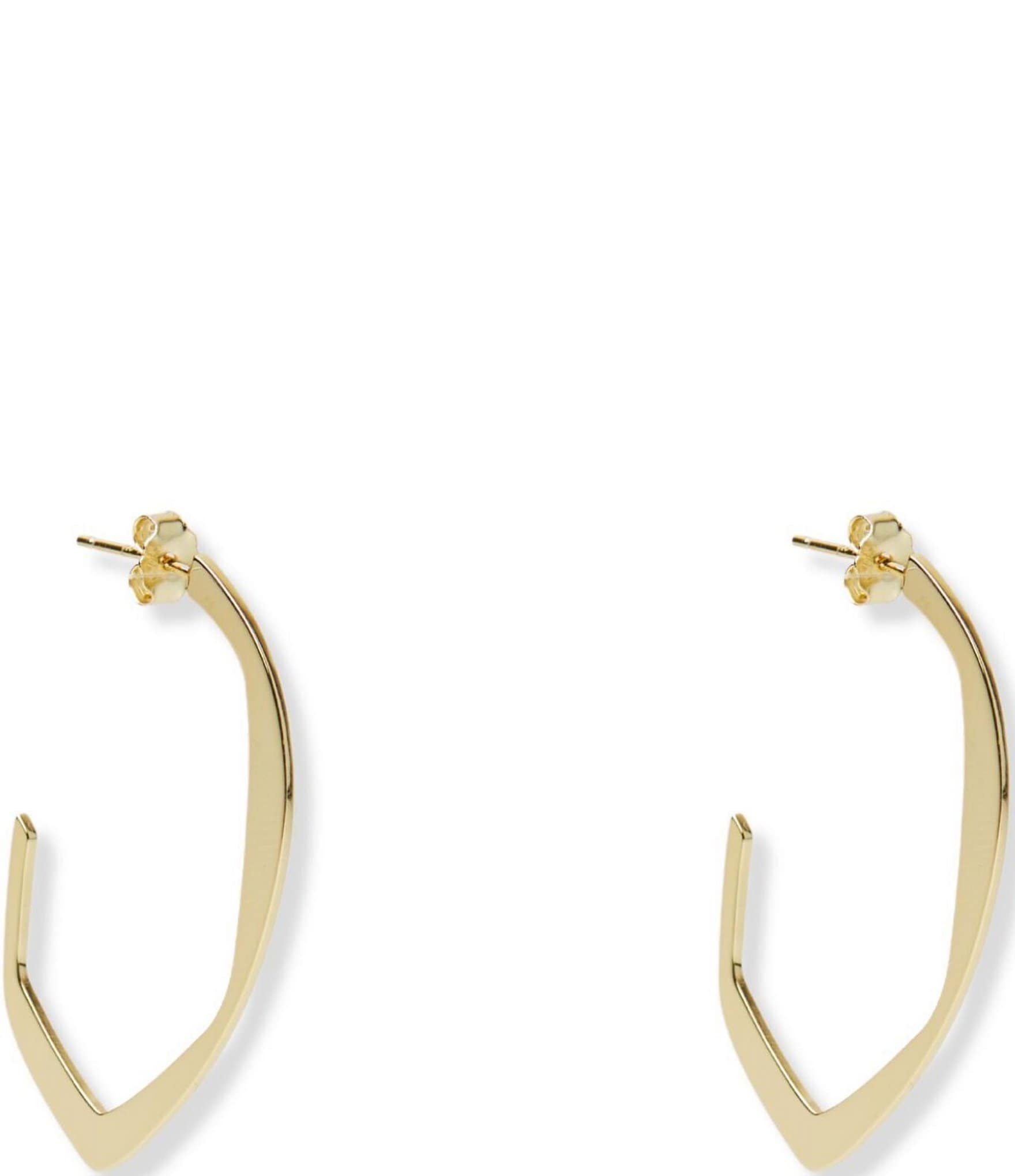 Argento Vivo Organic Shape Hoop Earrings