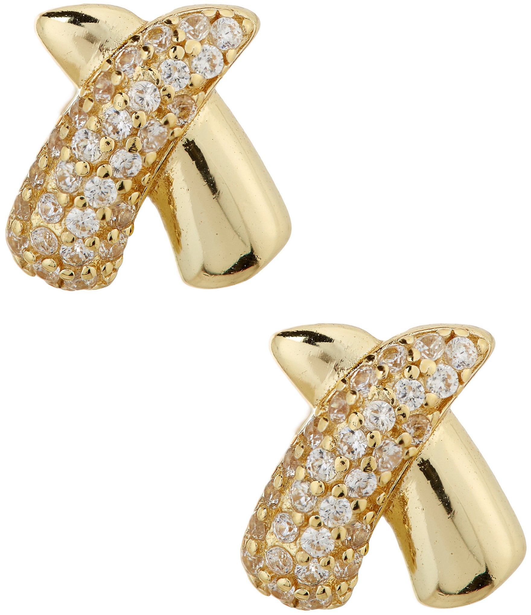 Argento Vivo Pave Stud Earrings