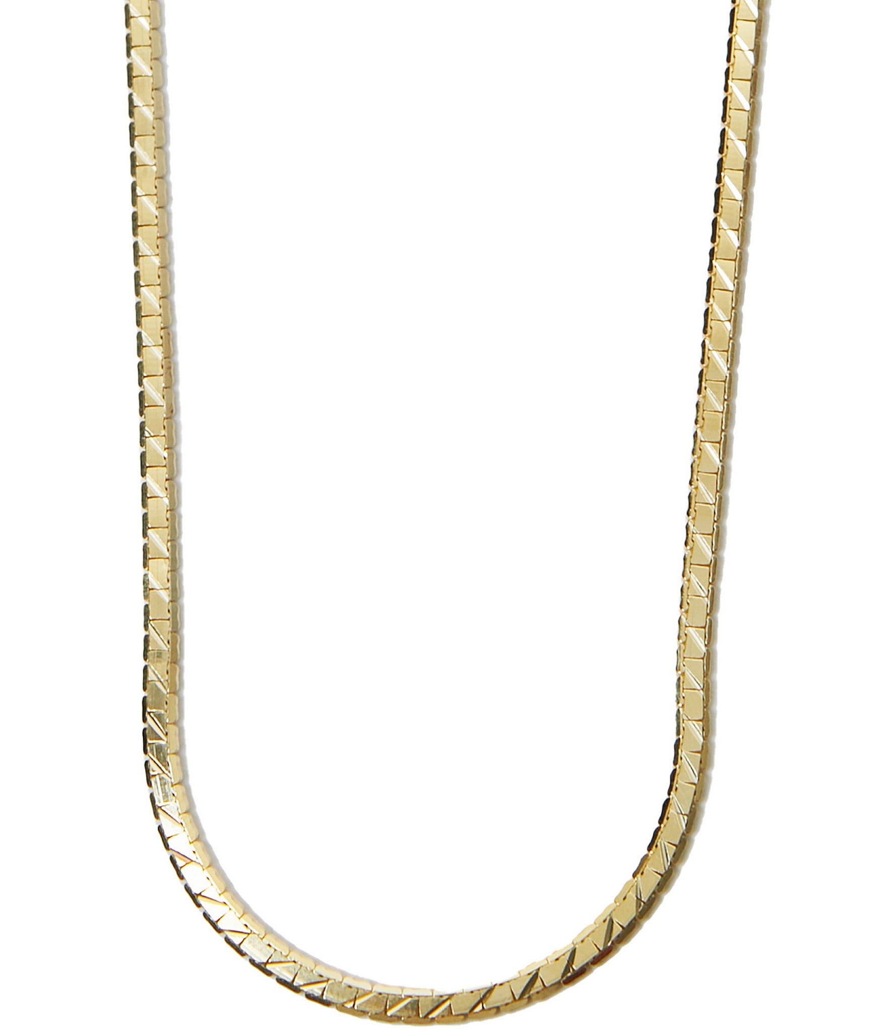 Argento Vivo Snake Textured Sterling Silver Chain Necklace