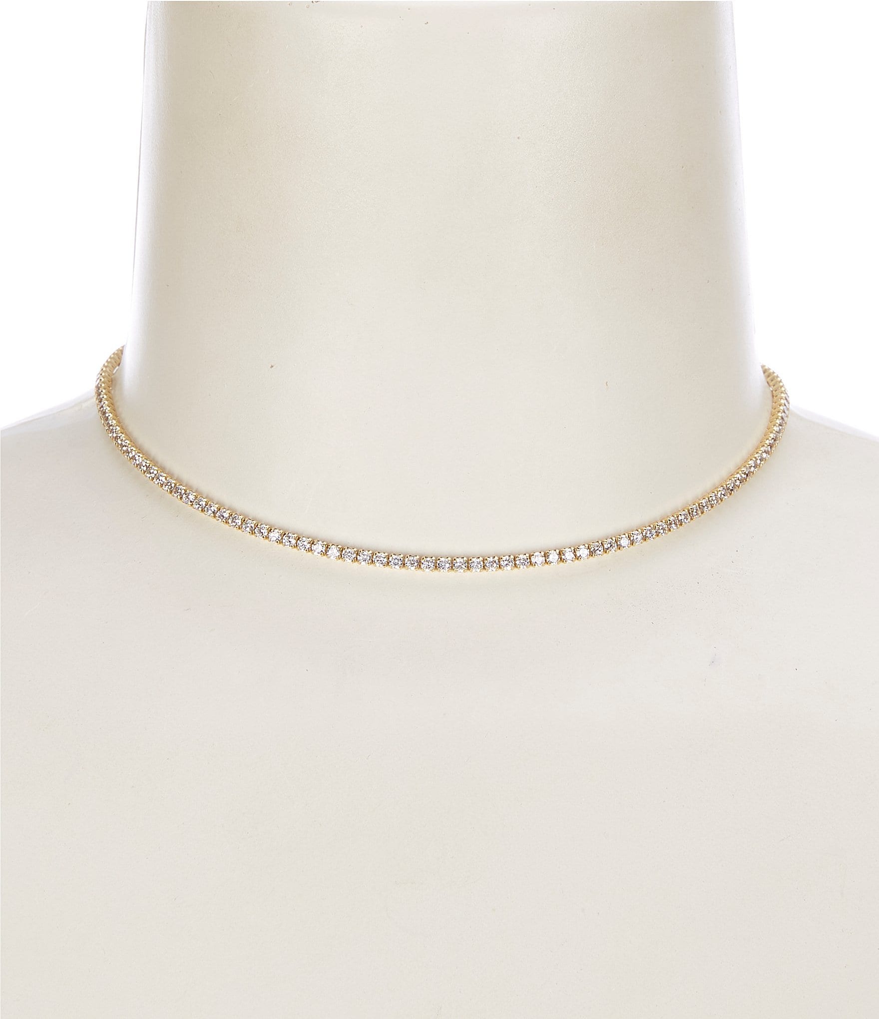 Argento Vivo Tennis CZ Crystal Choker Necklace