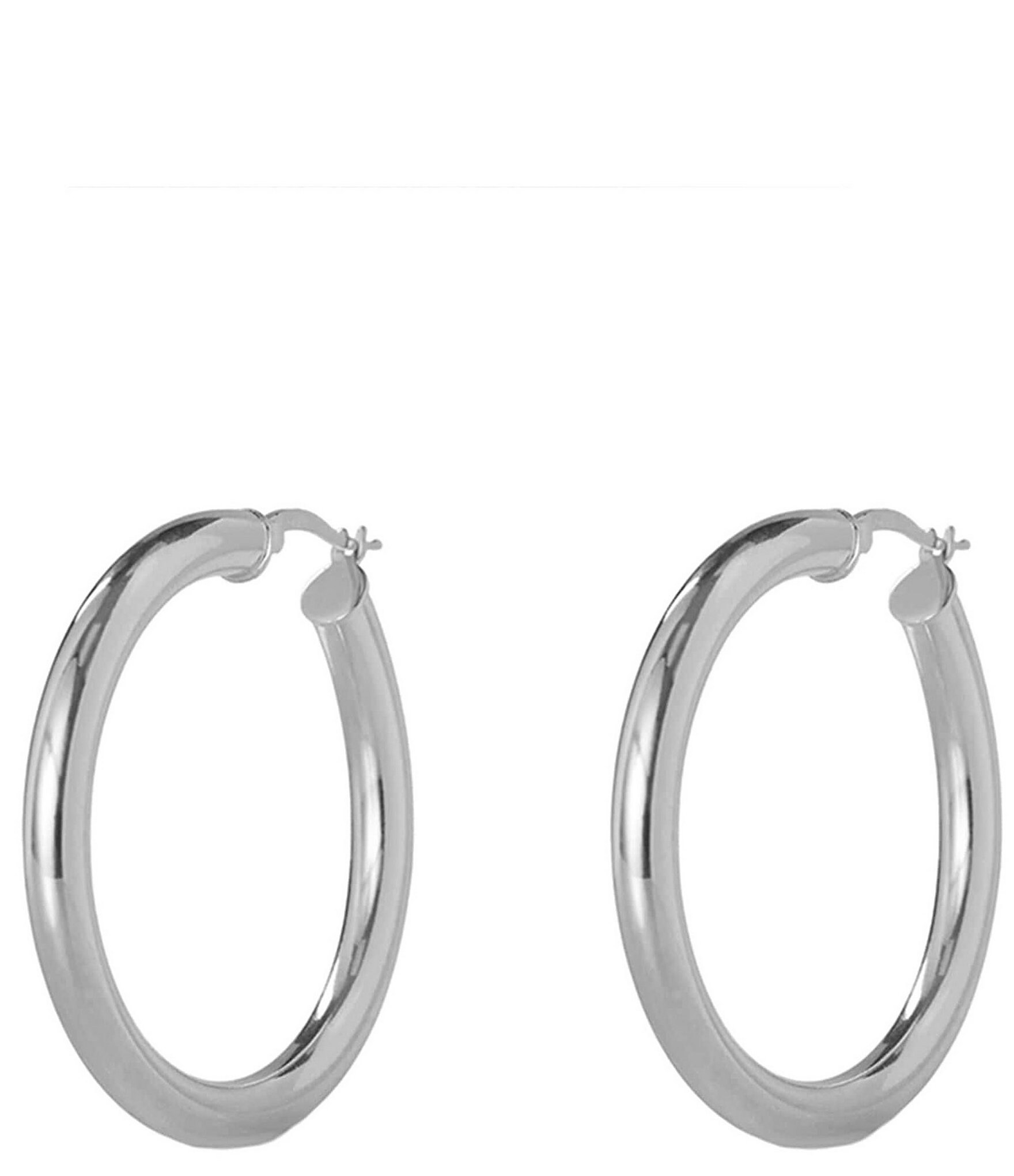 Argento Vivo Tube Hoop Earrings