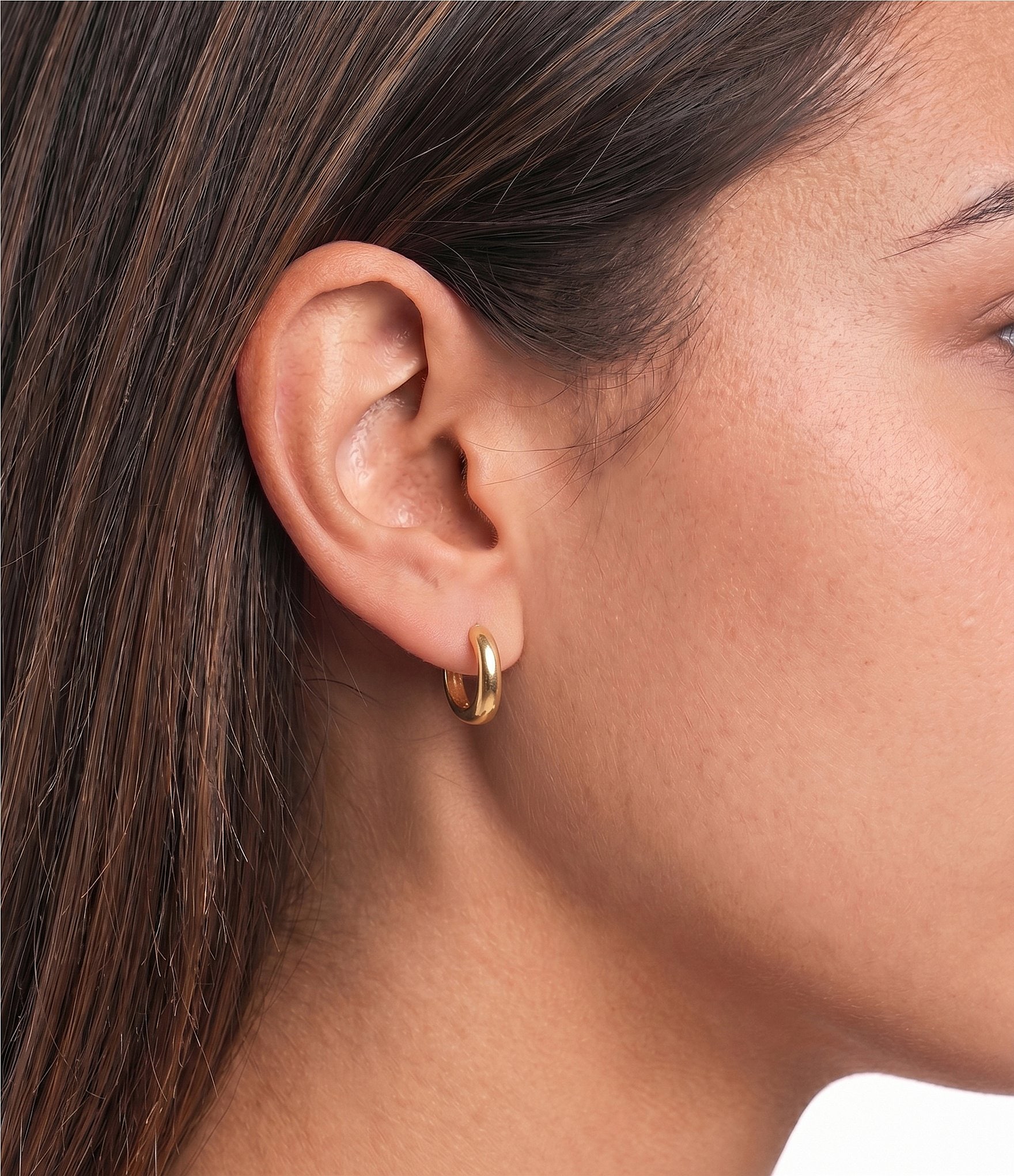 Argento Vivo Two Tone Hoop Earring Set