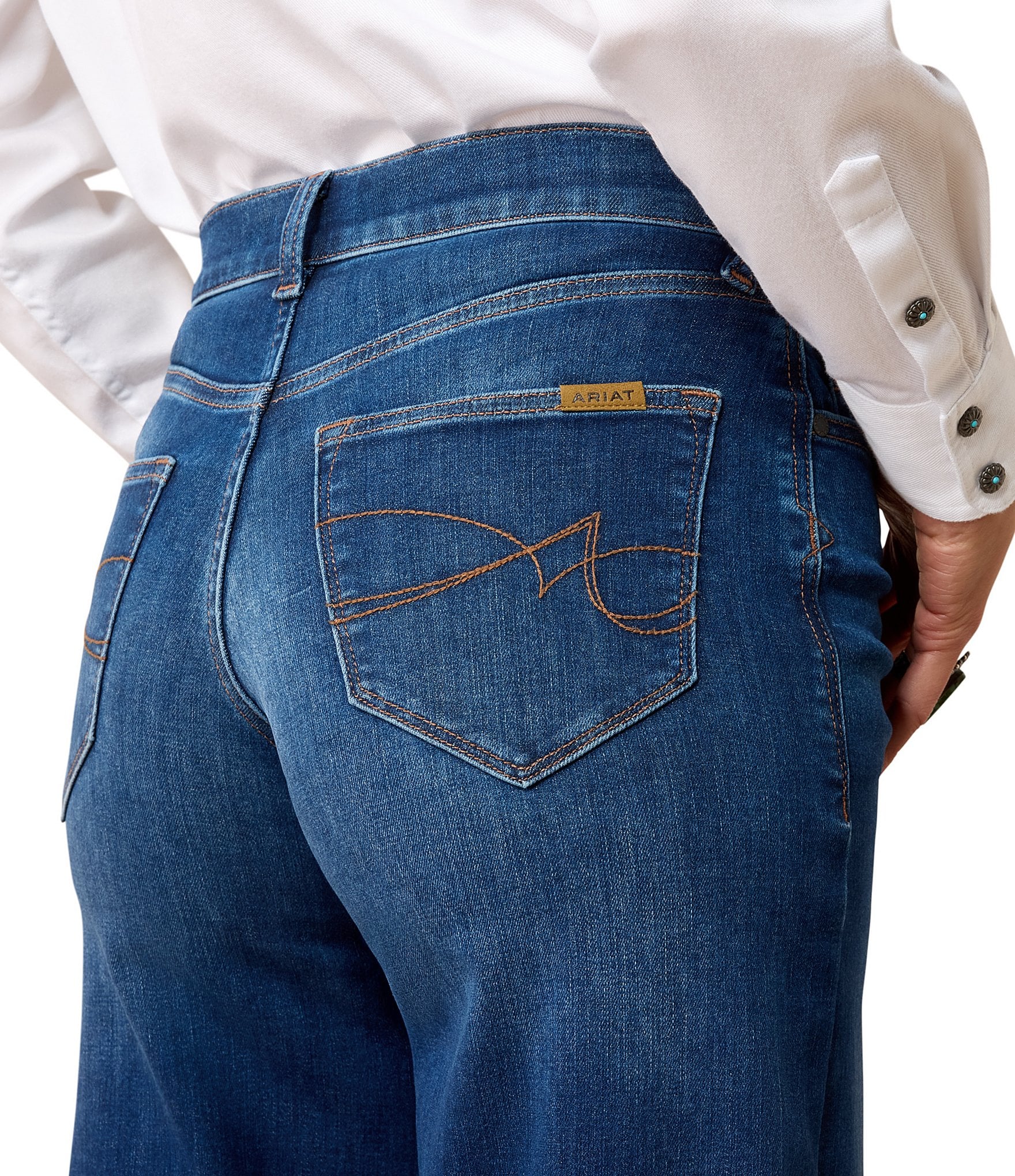 Ariat Sadie Stretch Denim High Rise Wide Leg Full Length Jeans
