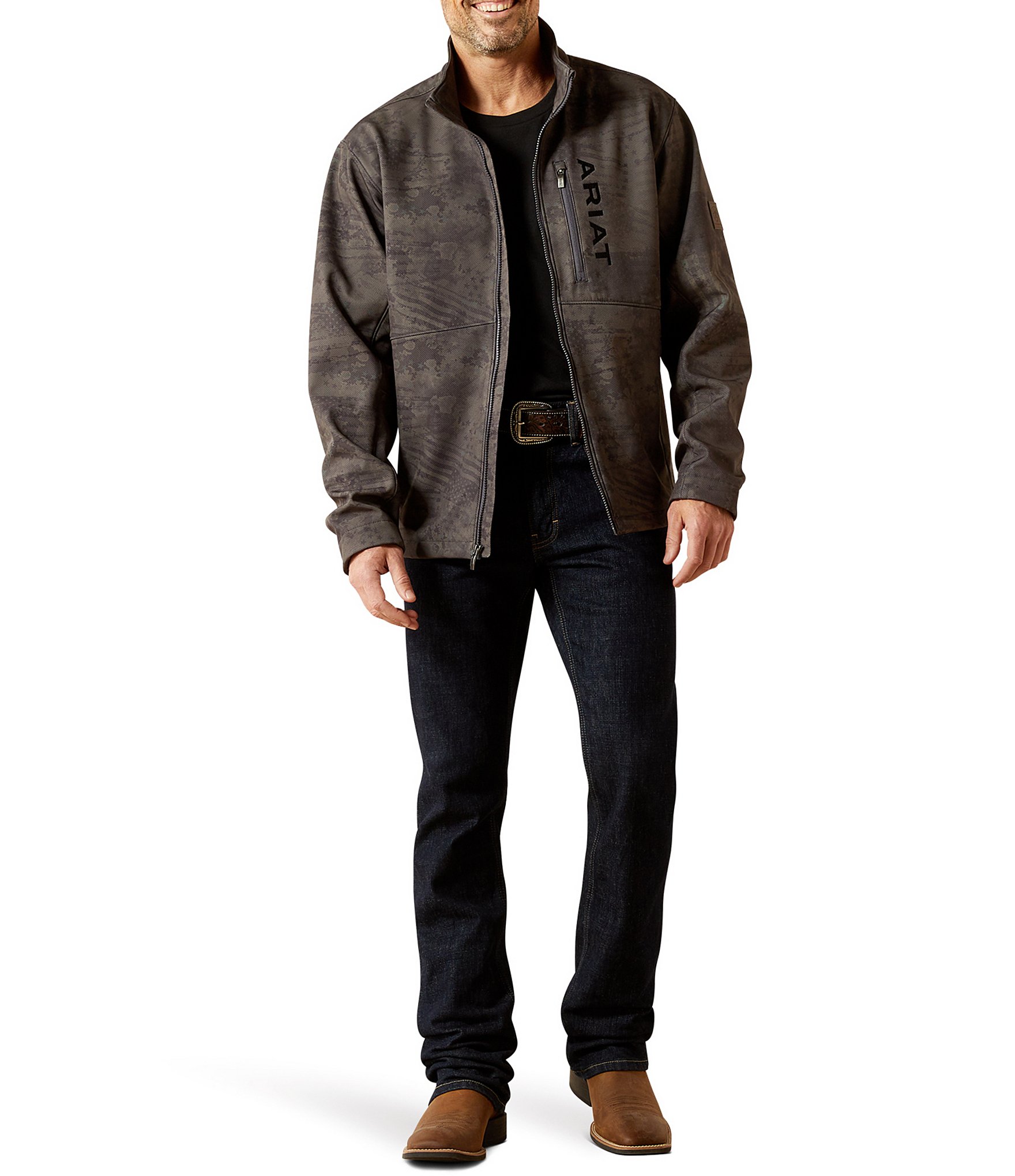 Ariat Big & Tall Patriot Flag Softshell Jacket