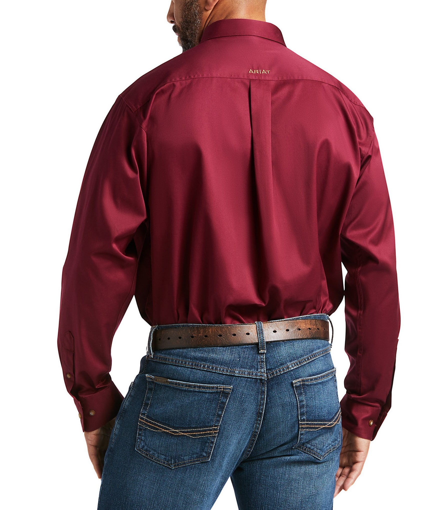 Ariat Big & Tall Solid Twill Long-Sleeve Woven Shirt