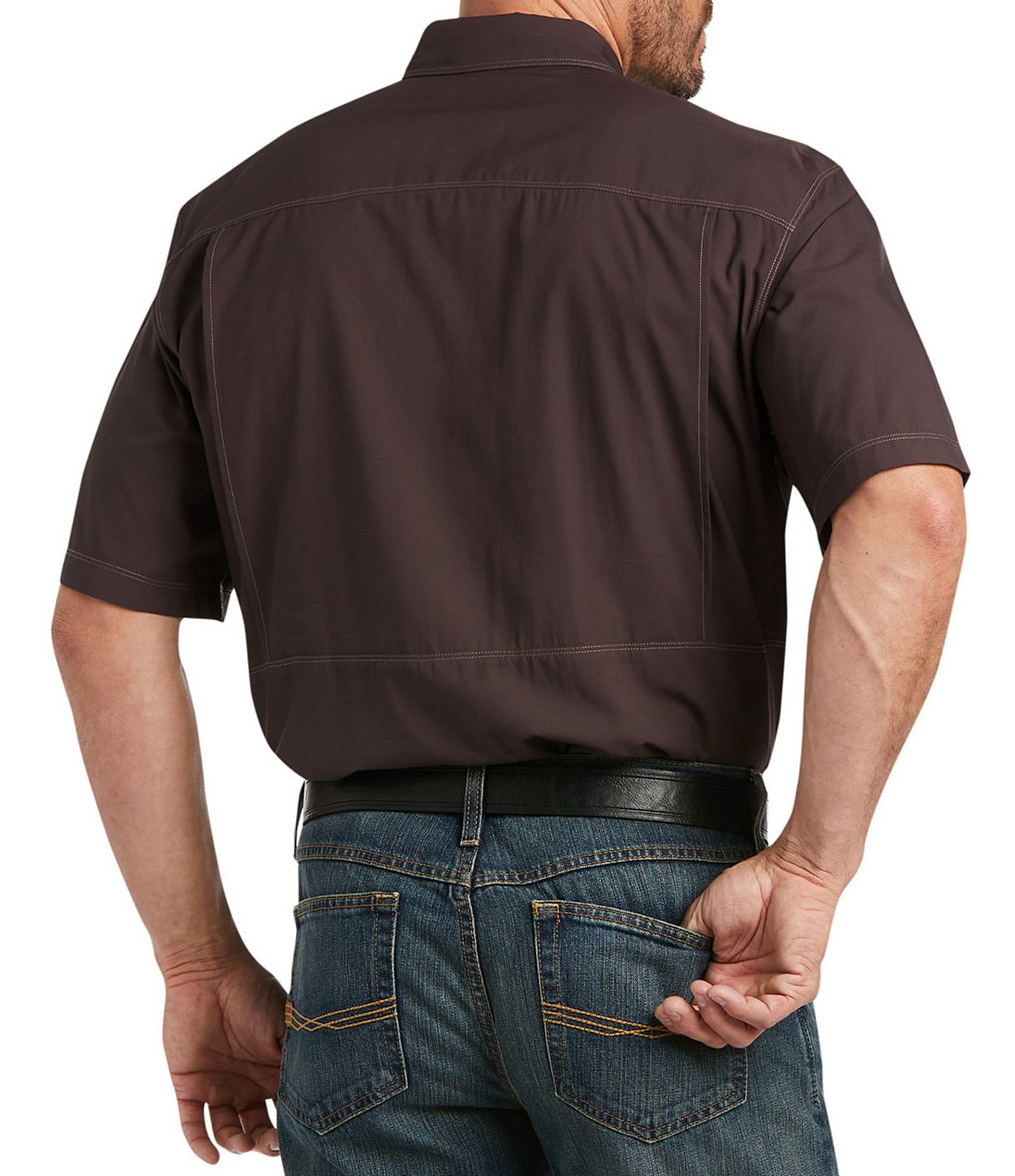Ariat Big & Tall VentTek Outbound Classic-Fit Performance Short-Sleeve Woven Shirt