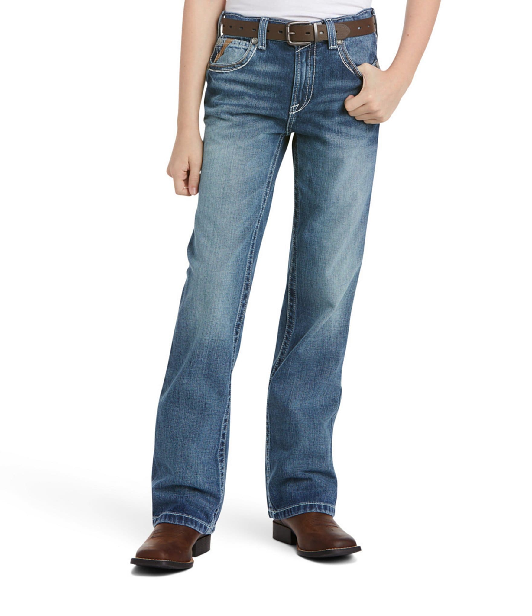 Ariat Big Boys B4 Relaxed Coltrane Bootcut Denim Jeans