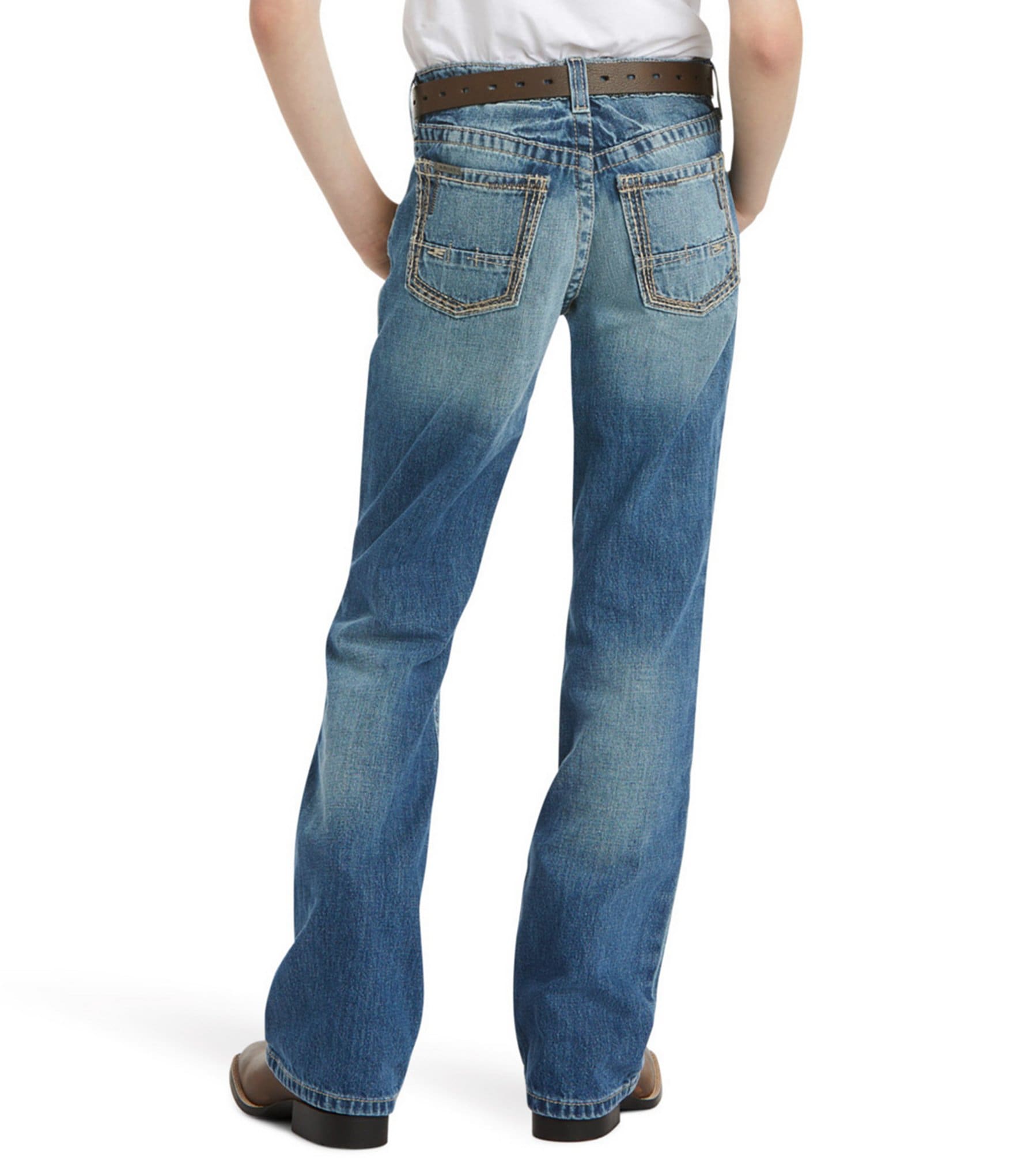 Ariat Big Boys 7-16 B4 Relaxed Boundary Bootcut Denim Jeans