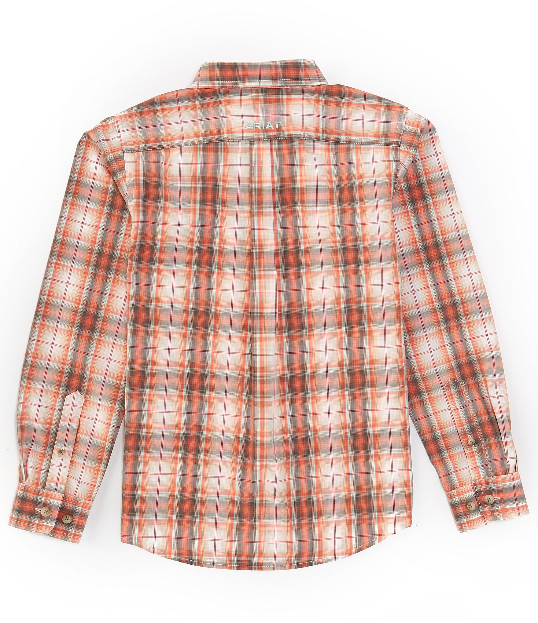 Ariat Big Boys 8-20 Plaid Long Sleeve Pro Series Knox Classic Fit Shirt